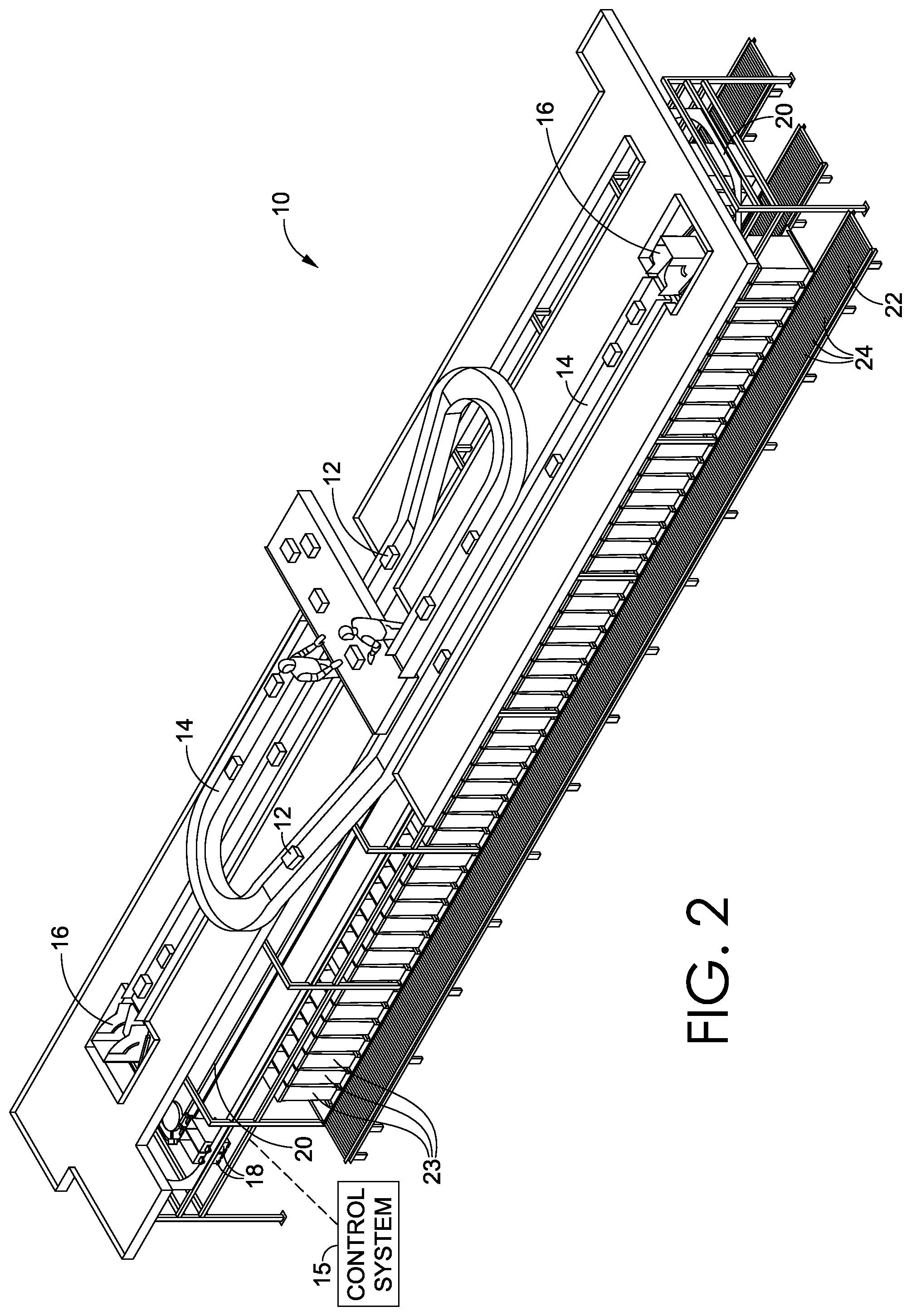 Patent US12157641 Figure 2 – Shifting, re-orienting, organizing, and/or routing objects including parcels and packages