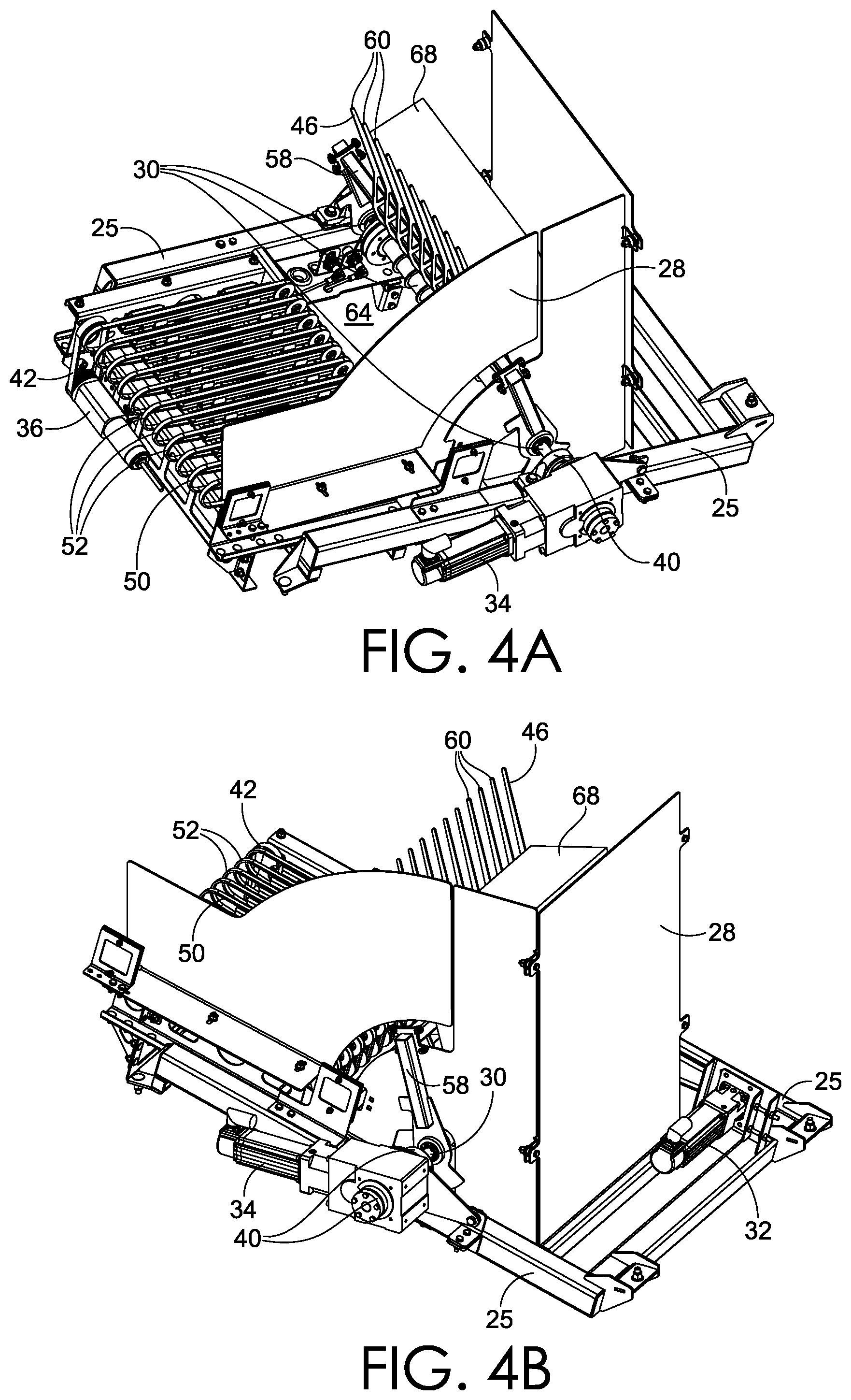 Patent US12157641 Figure 4 – Shifting, re-orienting, organizing, and/or routing objects including parcels and packages