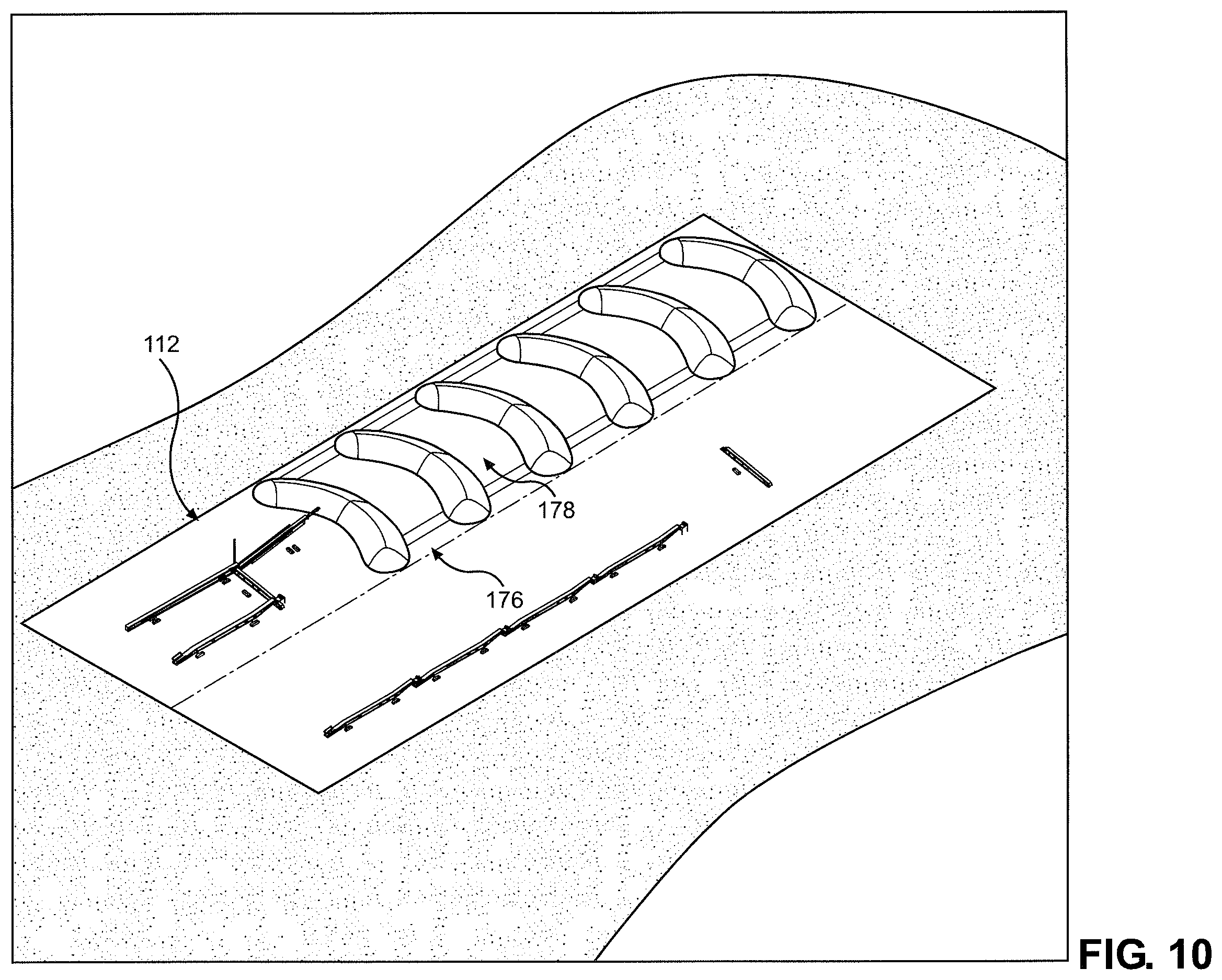 Patent US12157645 Figure 10 – System and method for uninterrupted flow stacking with mobile conveyors