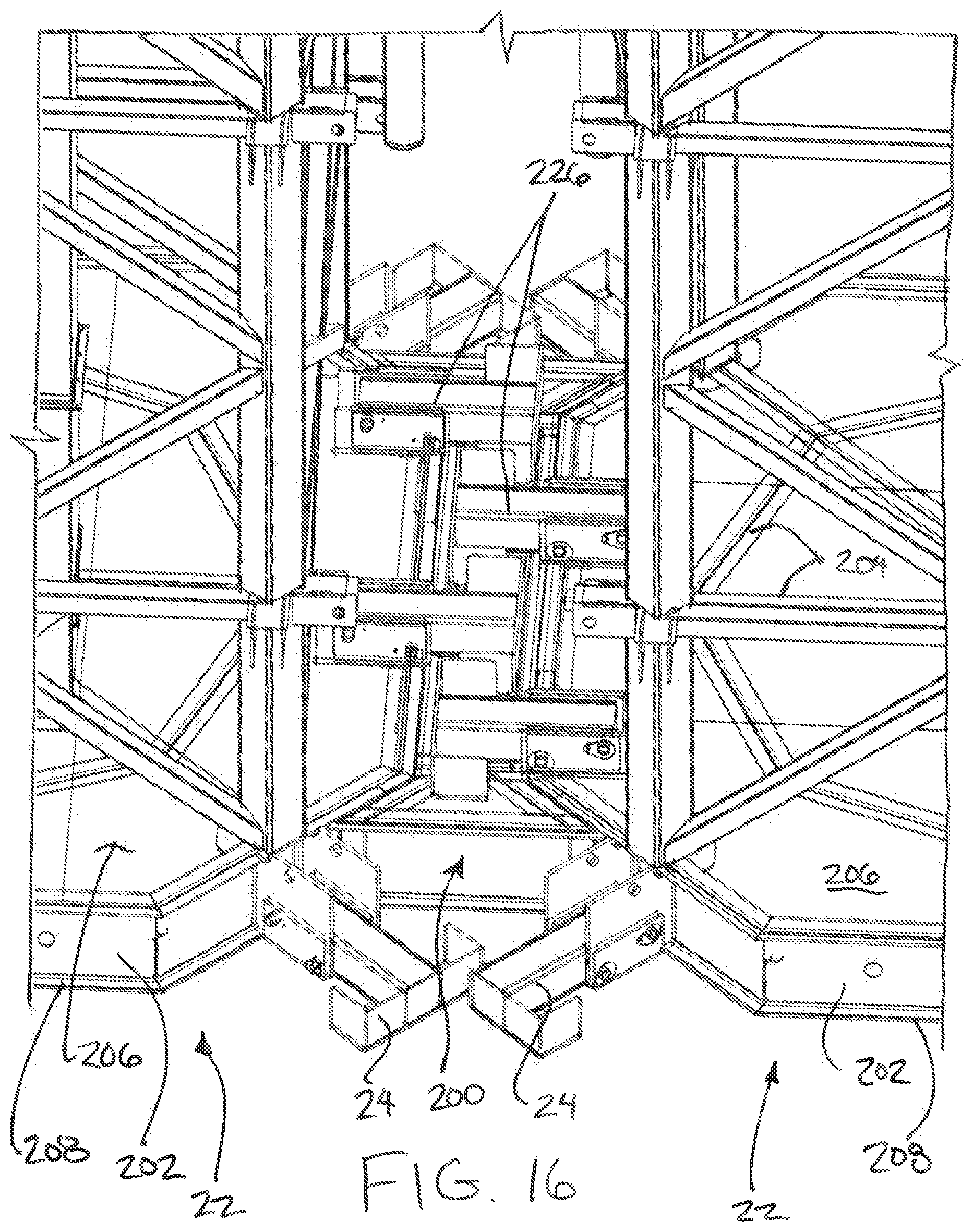 Patent US12157646 Figure 12 – Storage silo apparatus with an integrated vertical conveyor