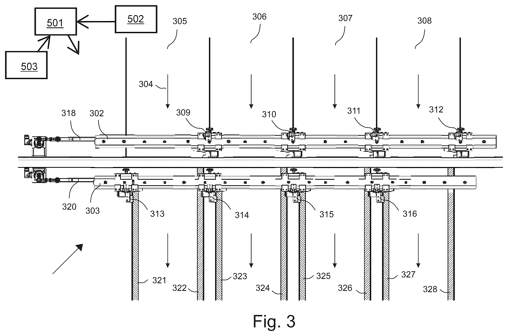 Patent US12157648 Figure 3 – Winding device for winding a material web