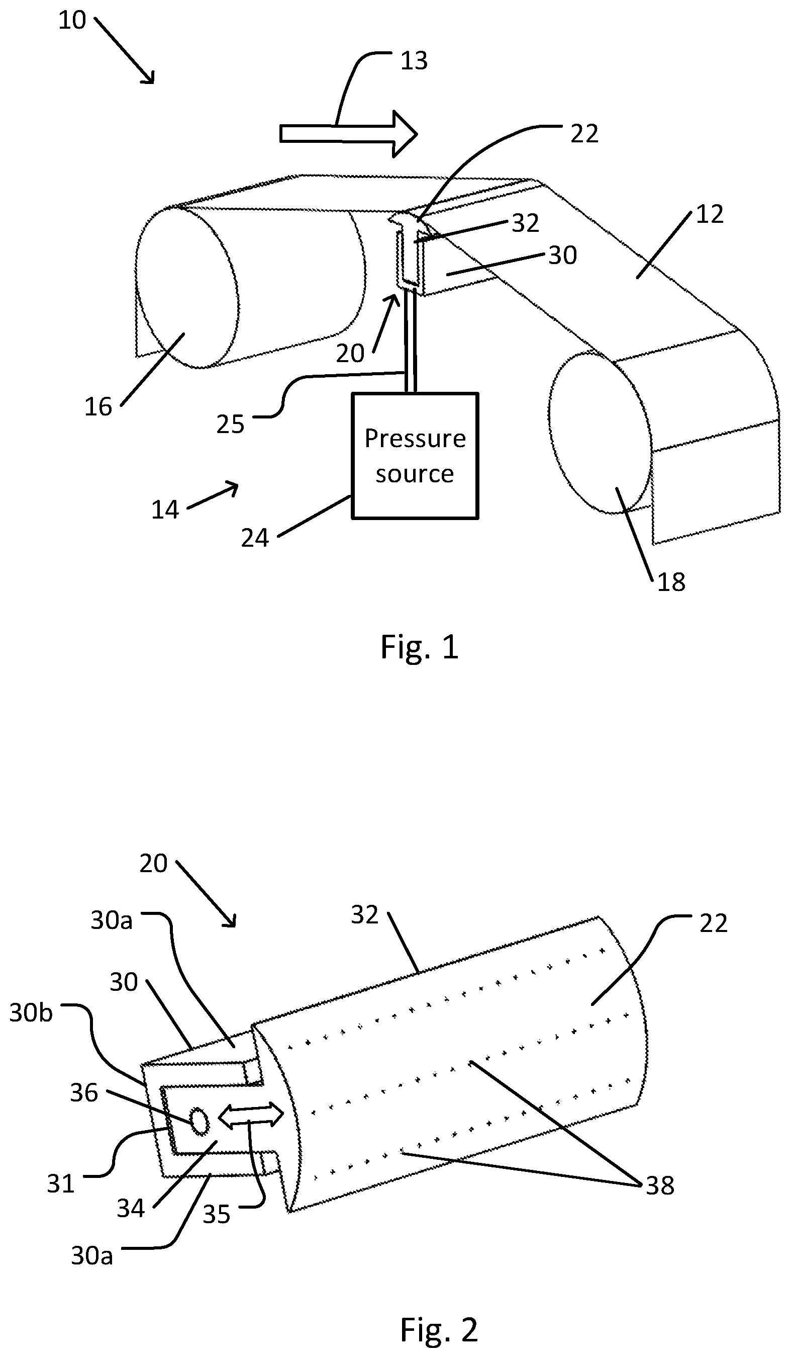 Patent US12157650 Figure 1 – Fluid flow web tension device for roll-to-roll processing