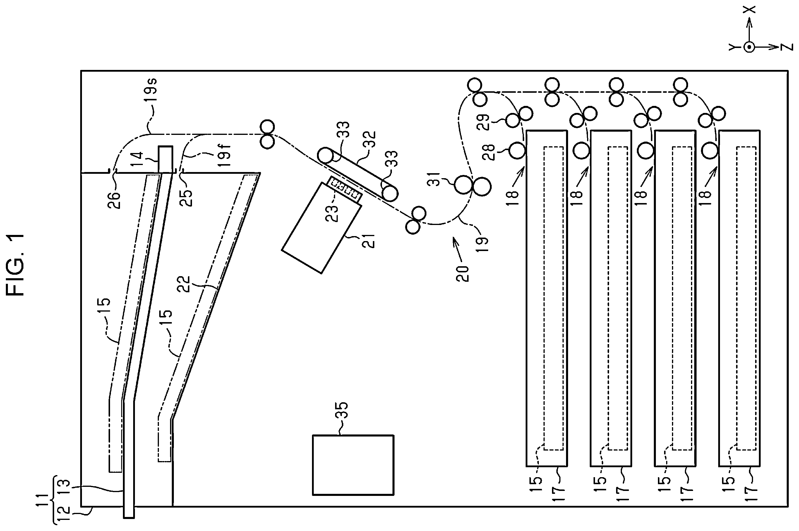 Patent US12157652 Figure 1 – Printing device