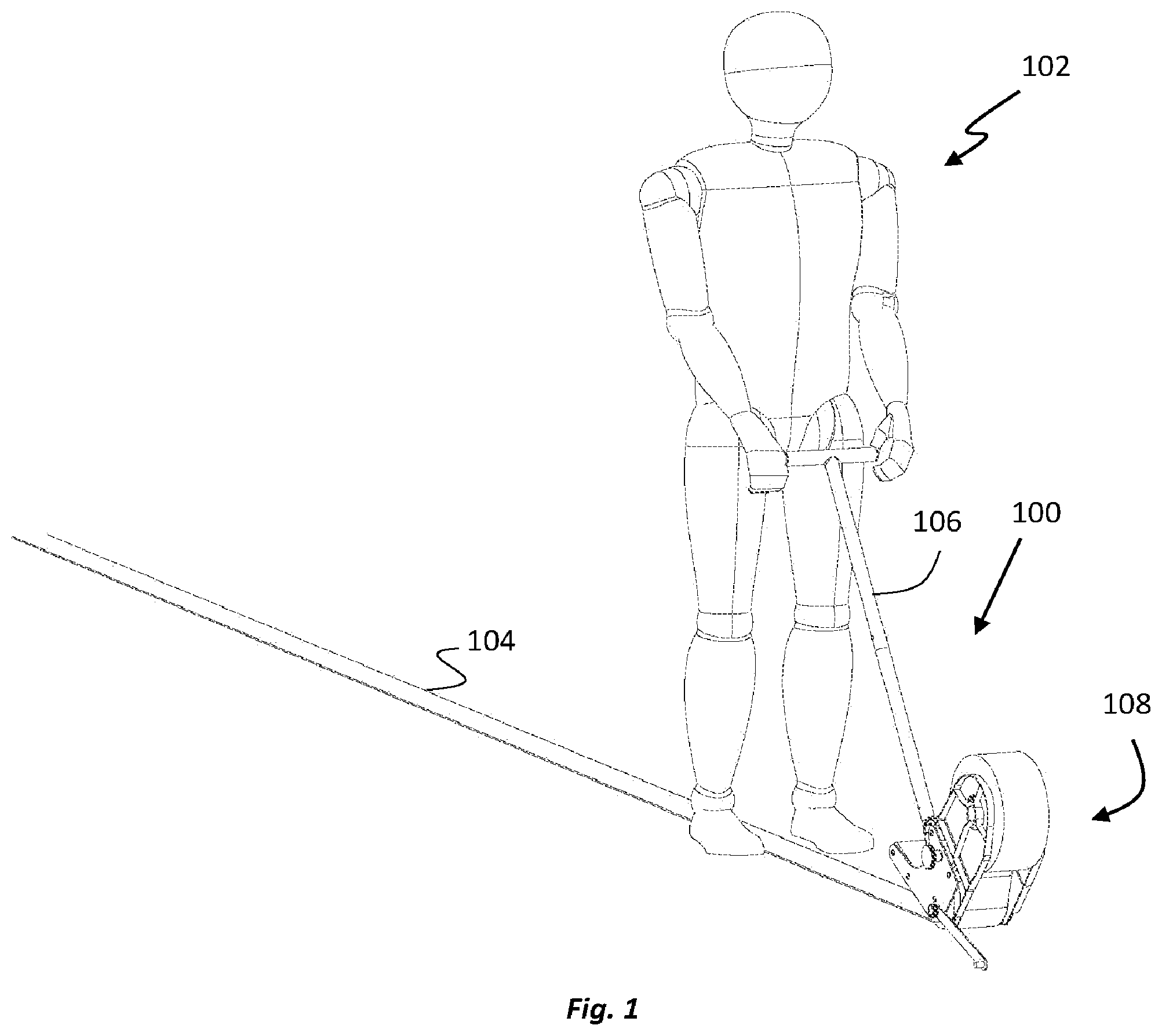 Patent US12157653 Figure 1 – Machines and methods to apply tape to a surface