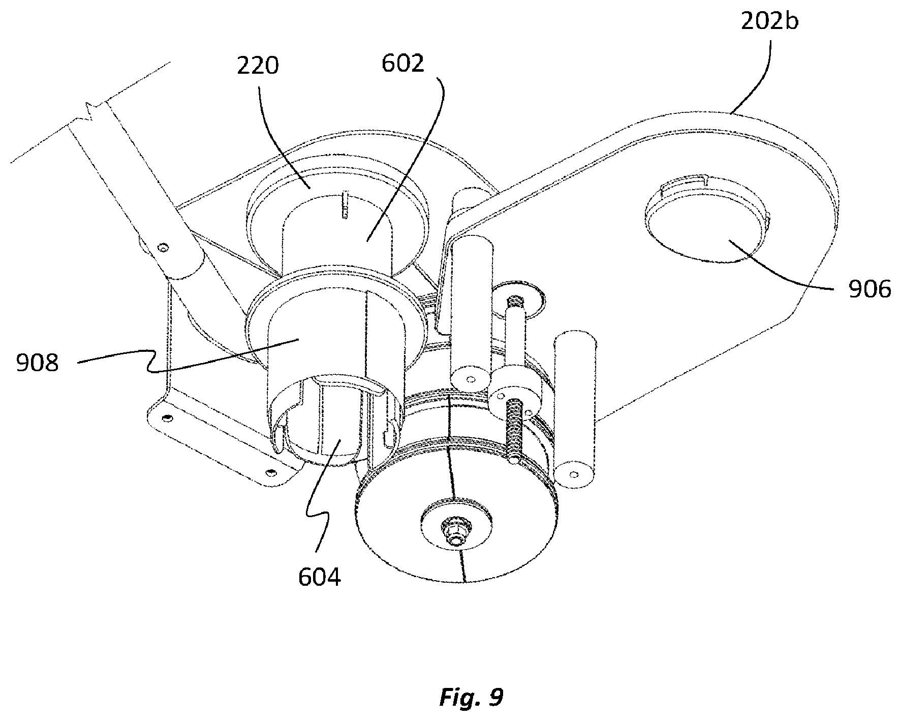 Patent US12157653 Figure 9 – Machines and methods to apply tape to a surface