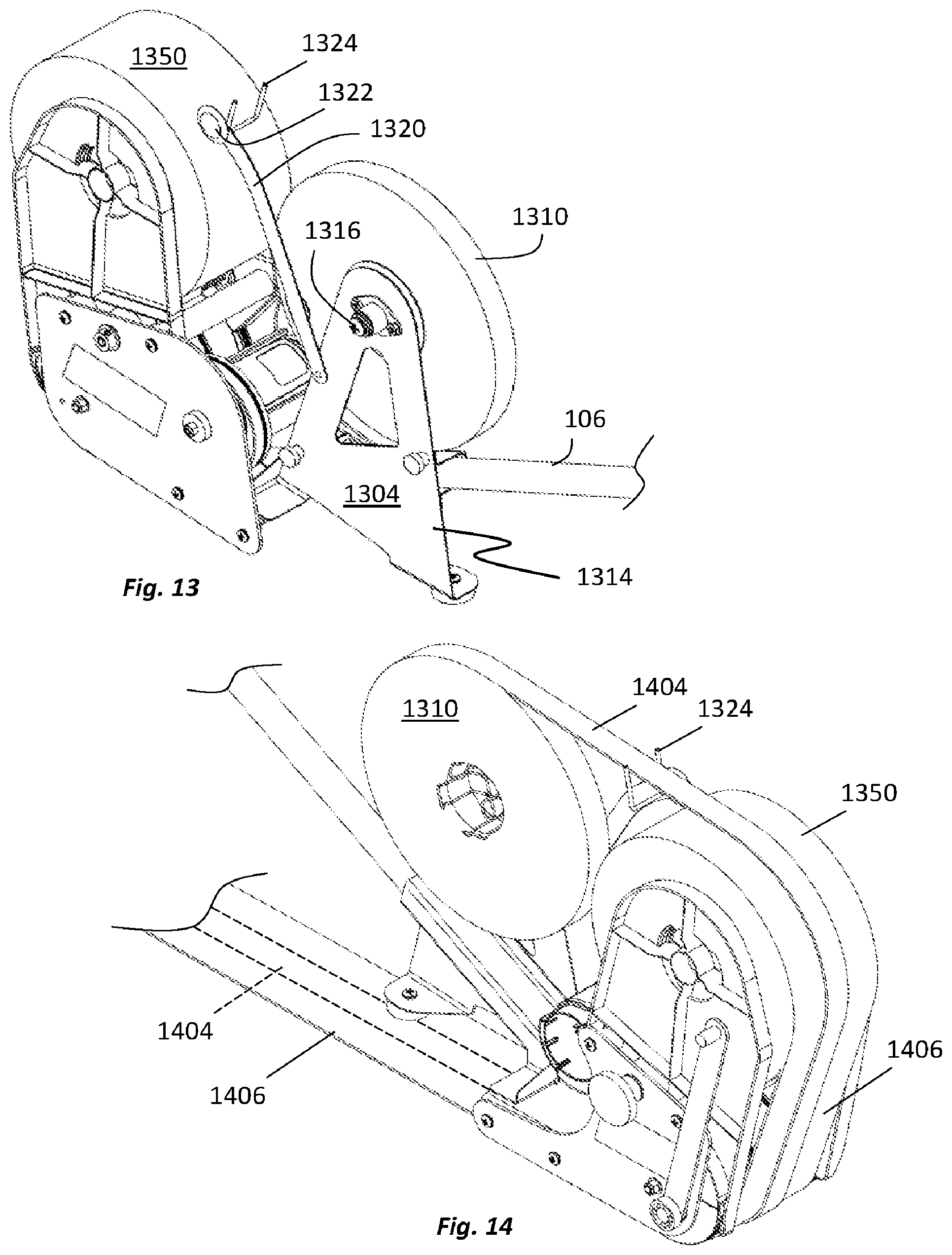 Patent US12157653 Figure 13 – Machines and methods to apply tape to a surface
