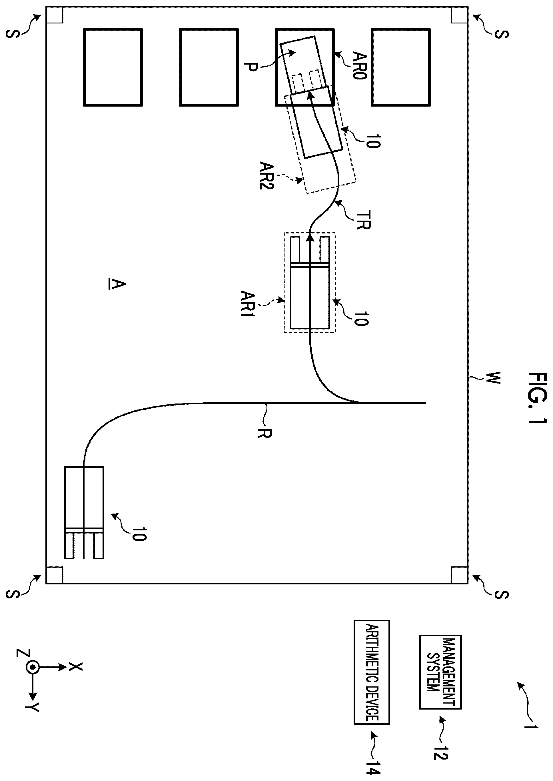 Patent US12157658 Figure 1 – Control device, mobile body, movement control system, control method, and program