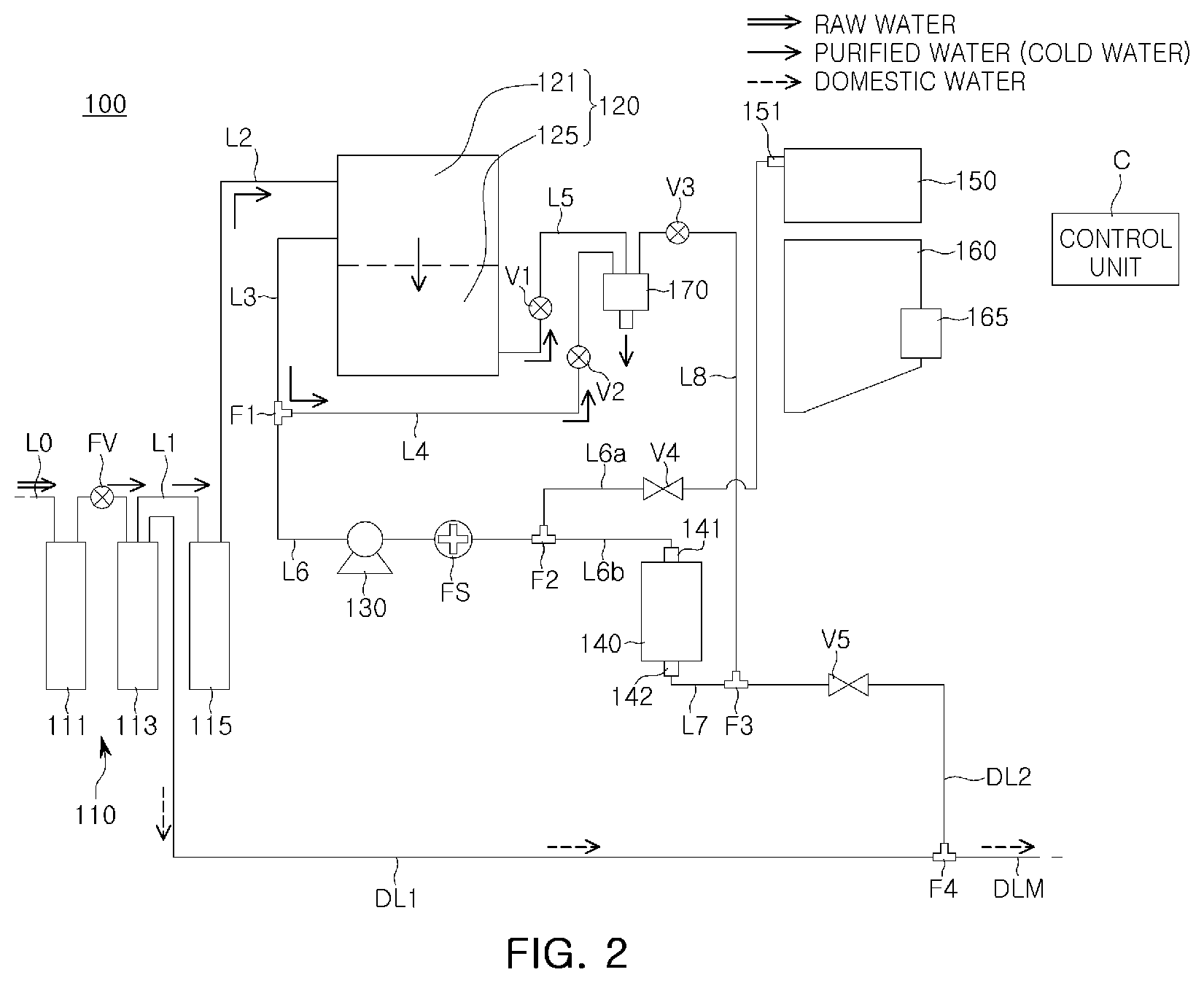 Patent US12157661 Figure 2 – Water purifier with ice-maker