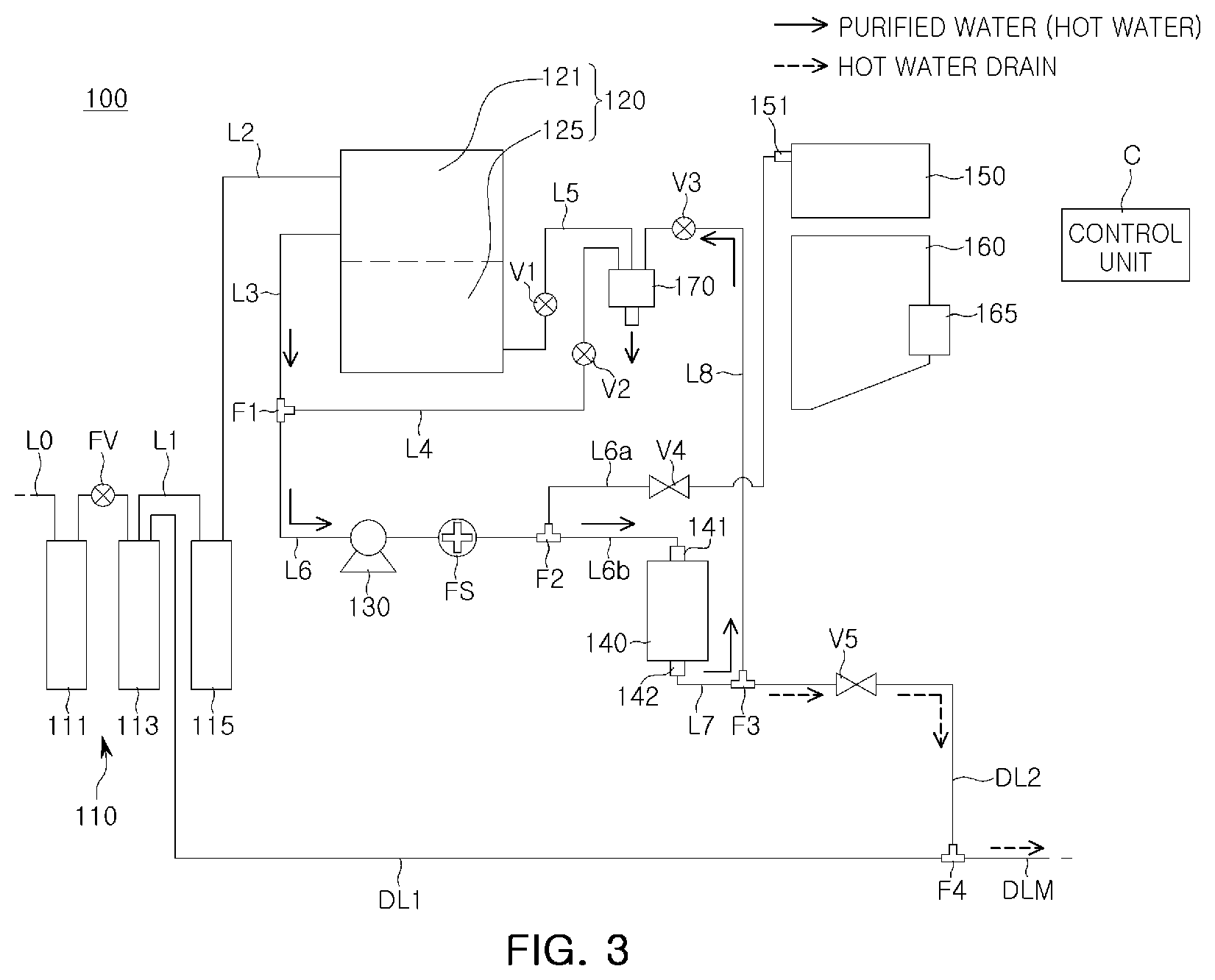 Patent US12157661 Figure 3 – Water purifier with ice-maker