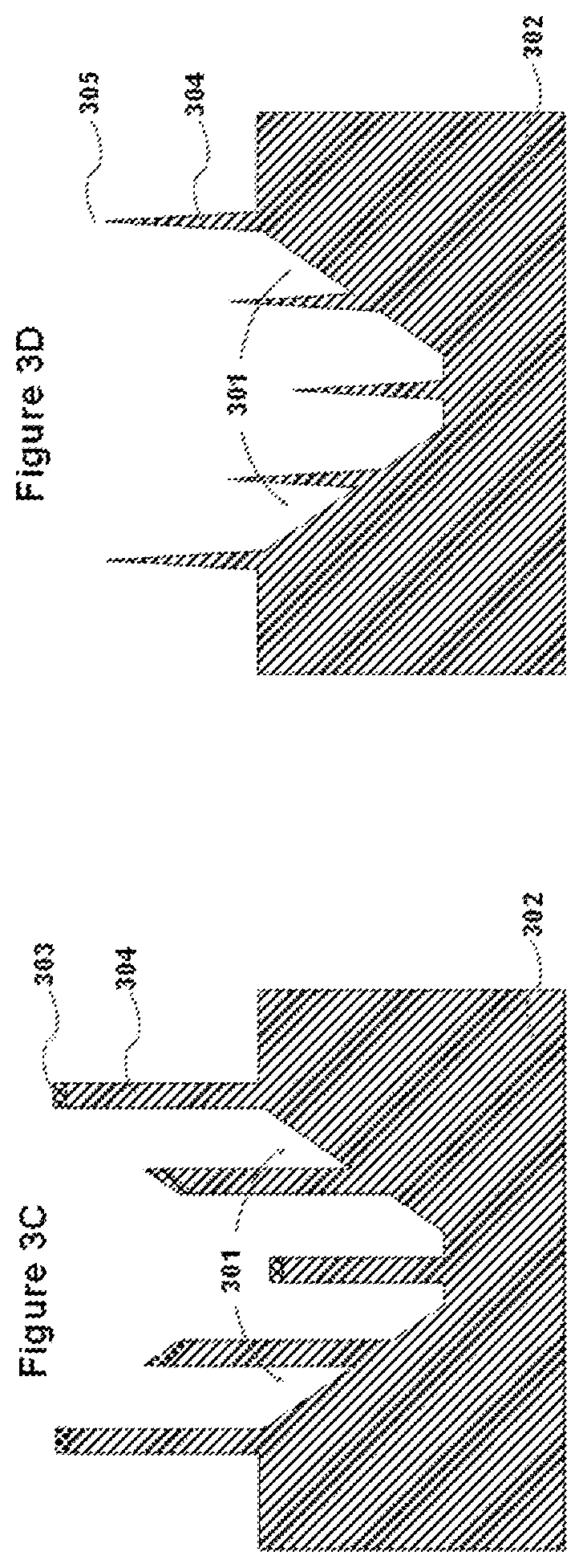 Patent US12157666 Figure 10 – Sharp, vertically aligned nanowire electrode arrays, high-yield fabrication and intracellular recording