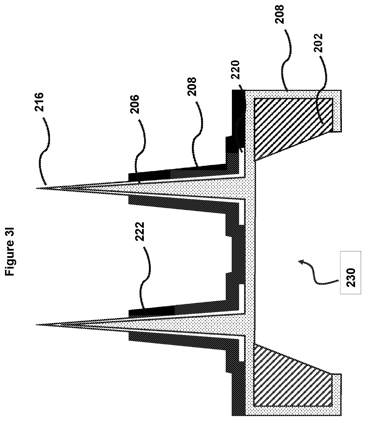 Patent US12157666 Figure 13 – Sharp, vertically aligned nanowire electrode arrays, high-yield fabrication and intracellular recording