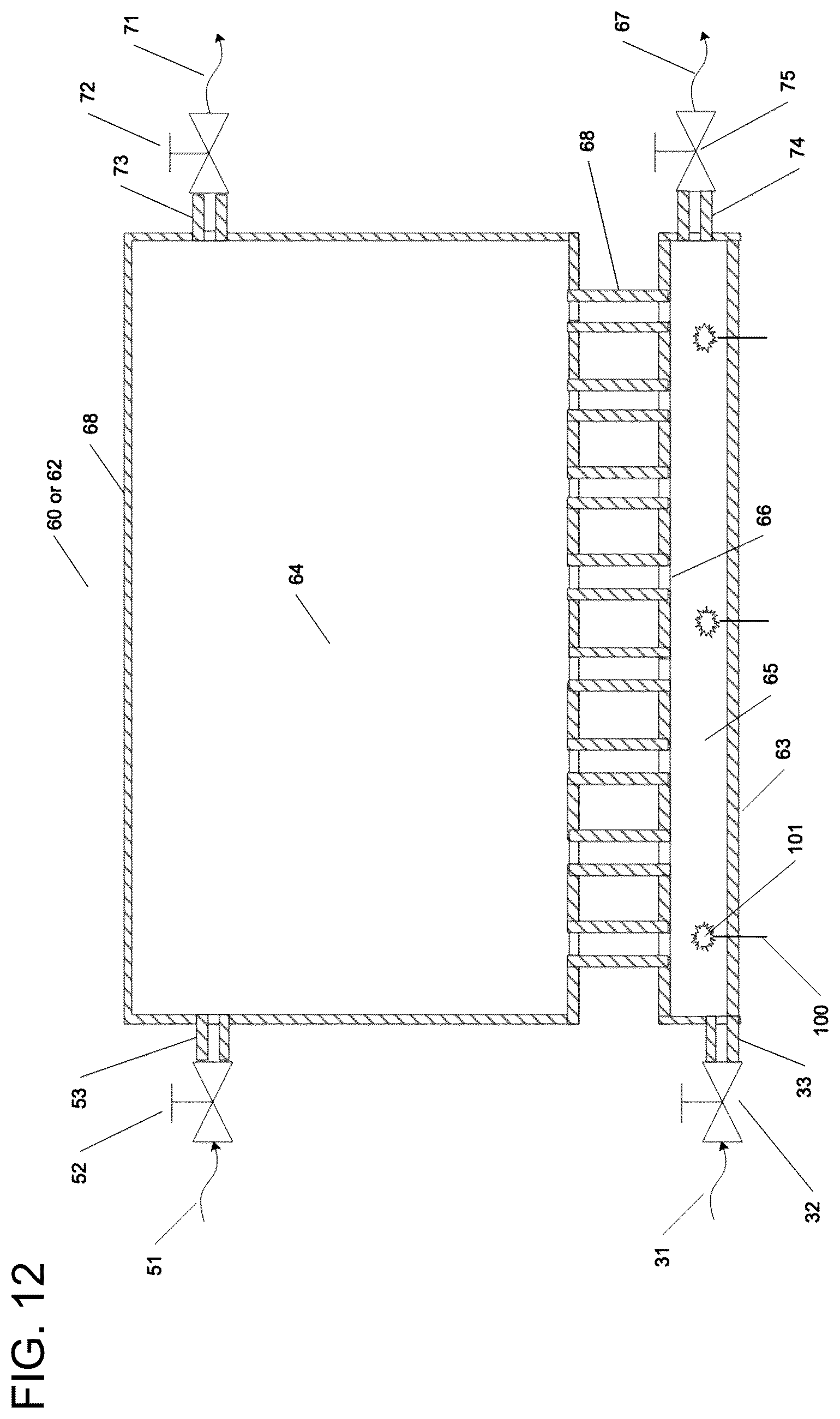 Patent US12157669 Figure 12 – Methods of producing hydrogen and nitrogen using a feedstock gas reactor