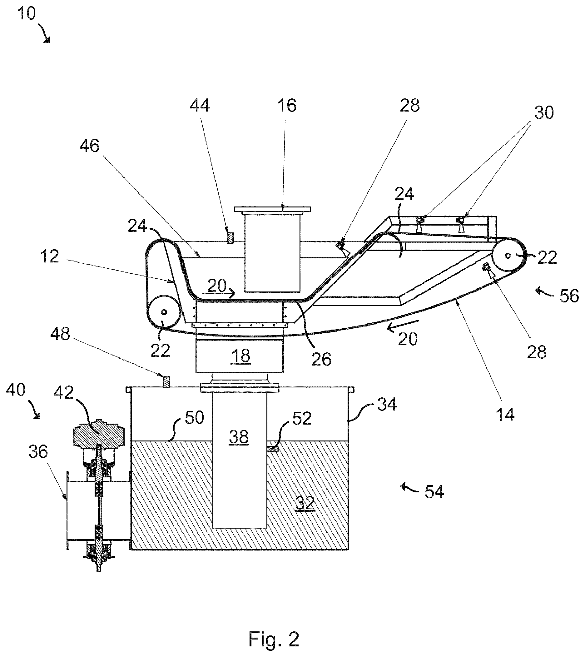 Patent US12157688 Figure 2 – Filtration apparatus utilizing differential pressure over a filtering element