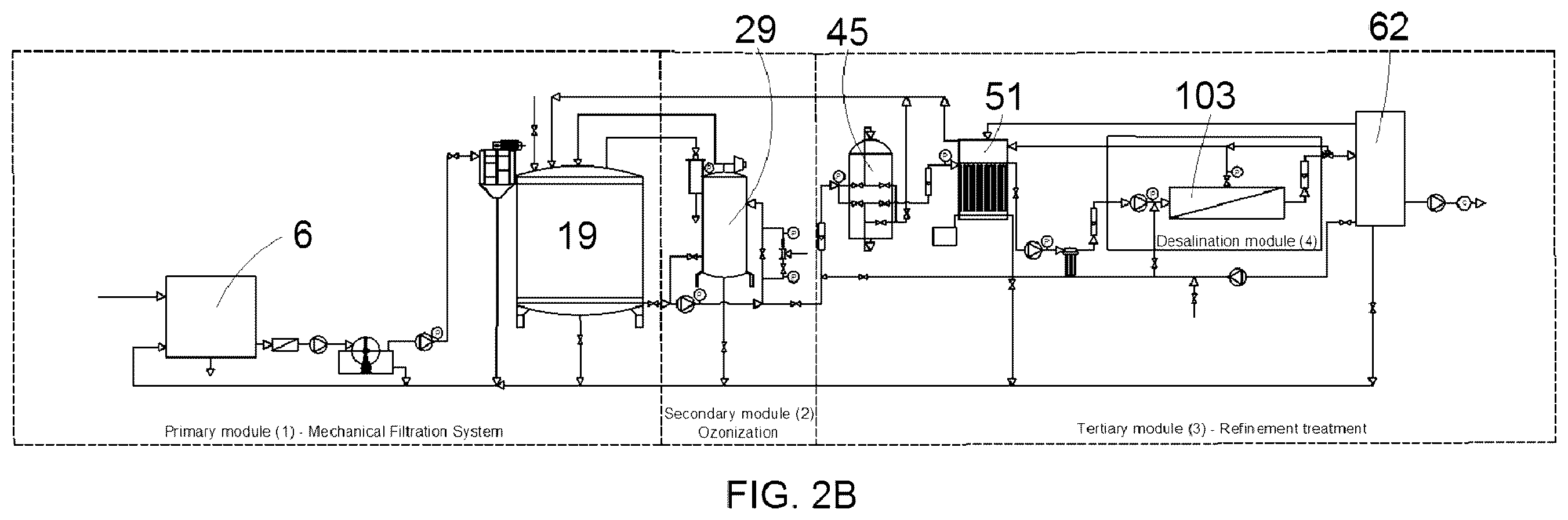 Patent US12157692 Figure 4 – Industrial wastewater treatment system and method for garment finishing, jeans and denim industry