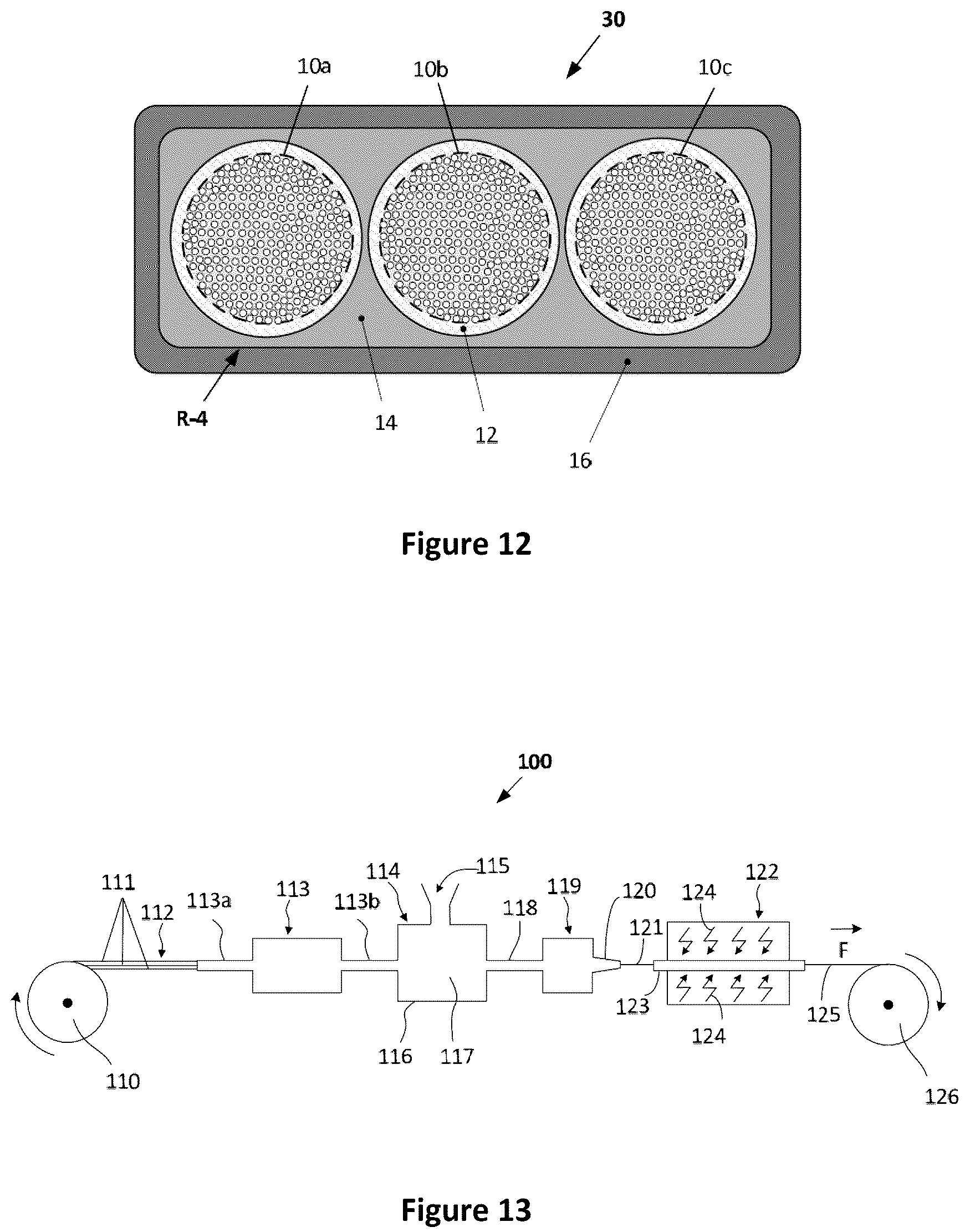 Patent US12157695 Figure 9 – Bonding a glass-resin composite monofilament to a thermoplastic matrix