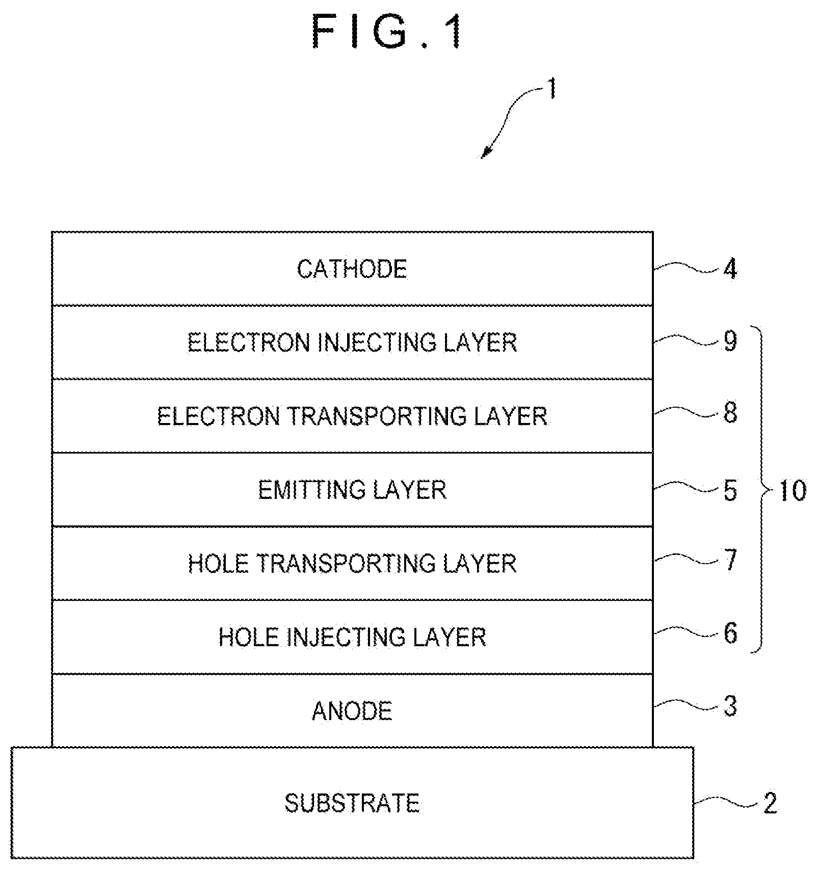 Patent US12157747 Figure 1 – Organic electroluminescent element, compound, material for organic electroluminescent element, and electronic device