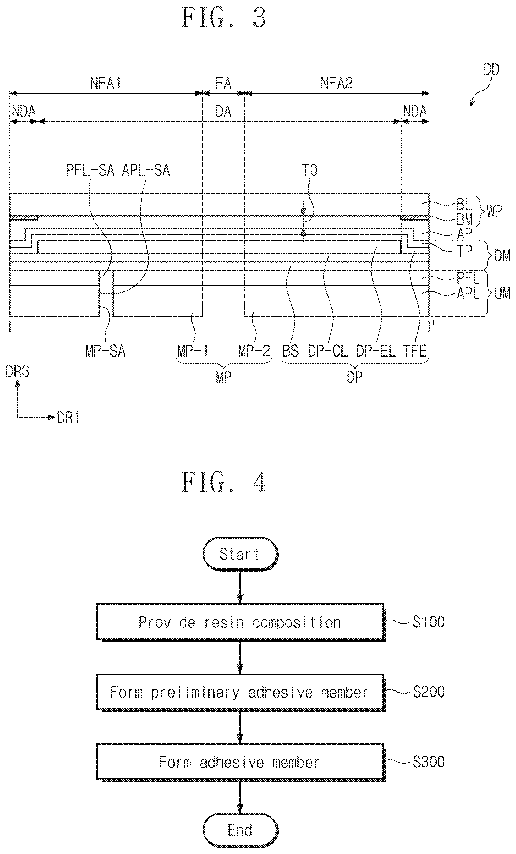 Patent US12157787 Figure 3 – Resin composition, method of manufacturing adhesive member including providing the resin composition, and display device including the adhesive member