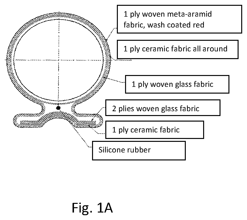 Patent US12157805 Figure 1 – Fire seals and methods of making same