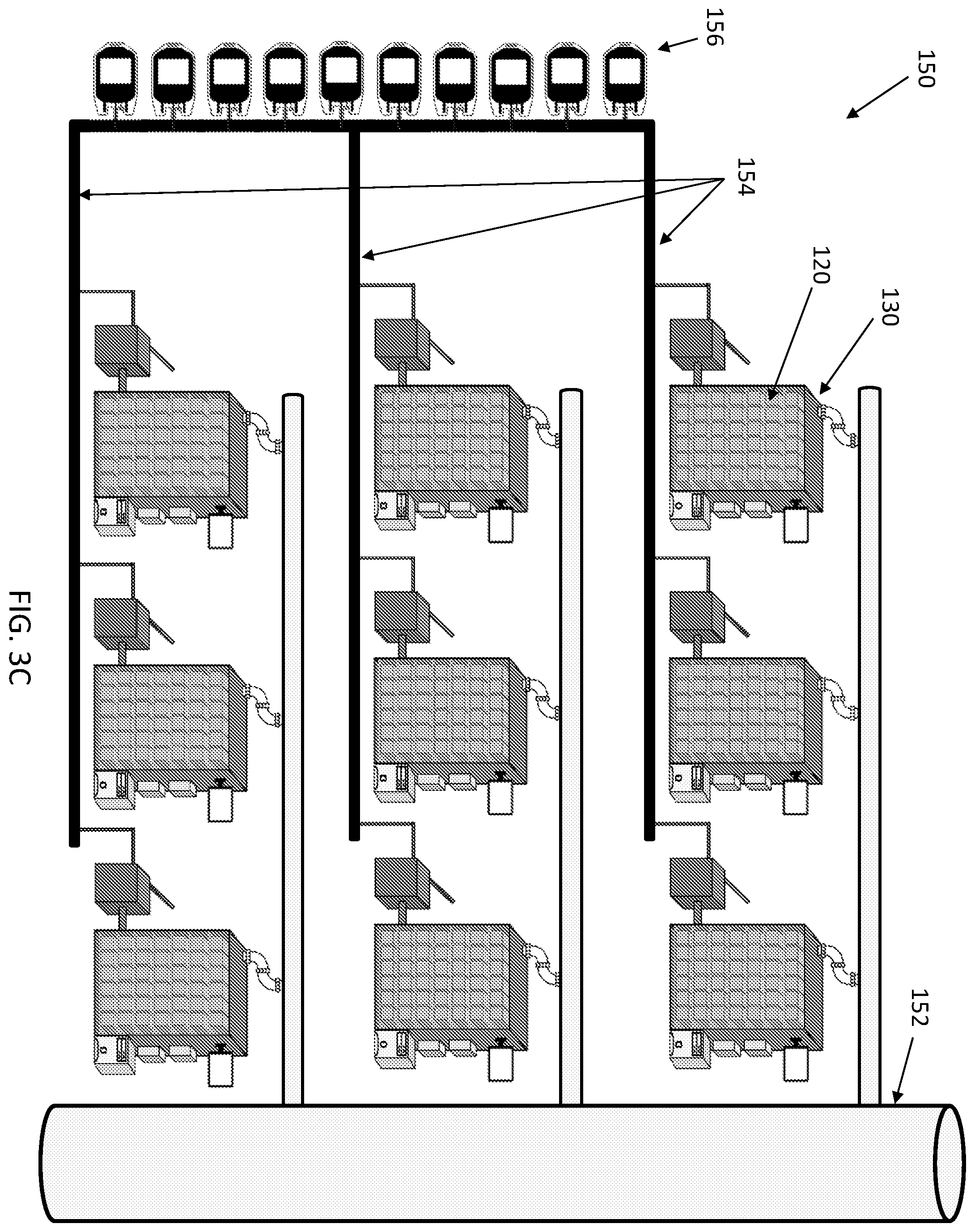 Patent US12157872 Figure 5 – Stacked recirculating bioreactor