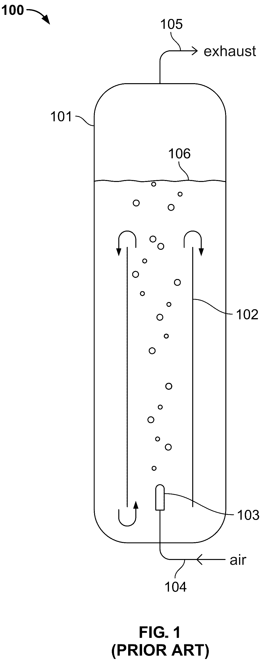 Patent US12157876 Figure 1 – Airlifting bioreactor