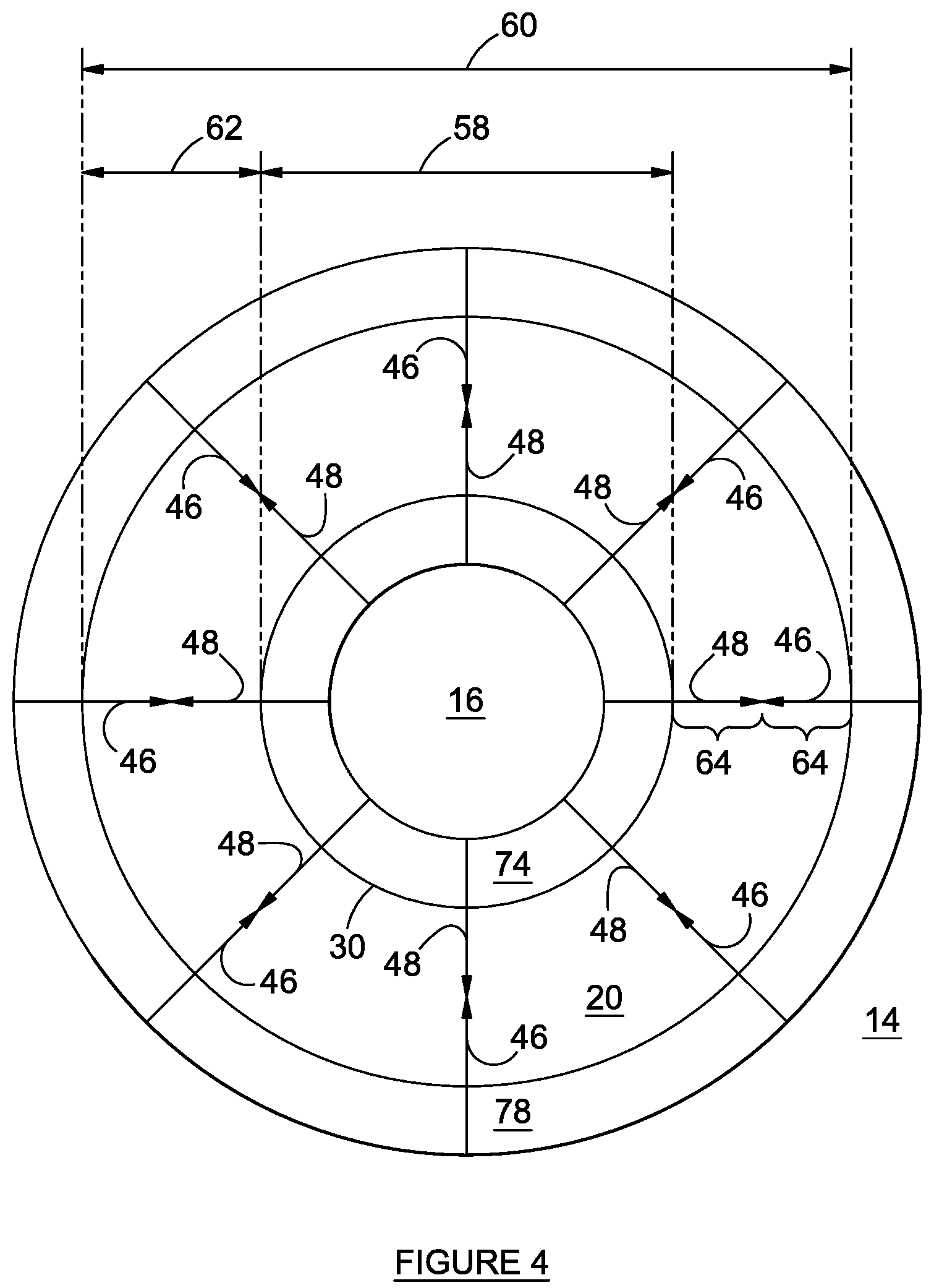 Patent US12157948 Figure 4 – Electrodes for divergent electrolytic flow-through apparatuses