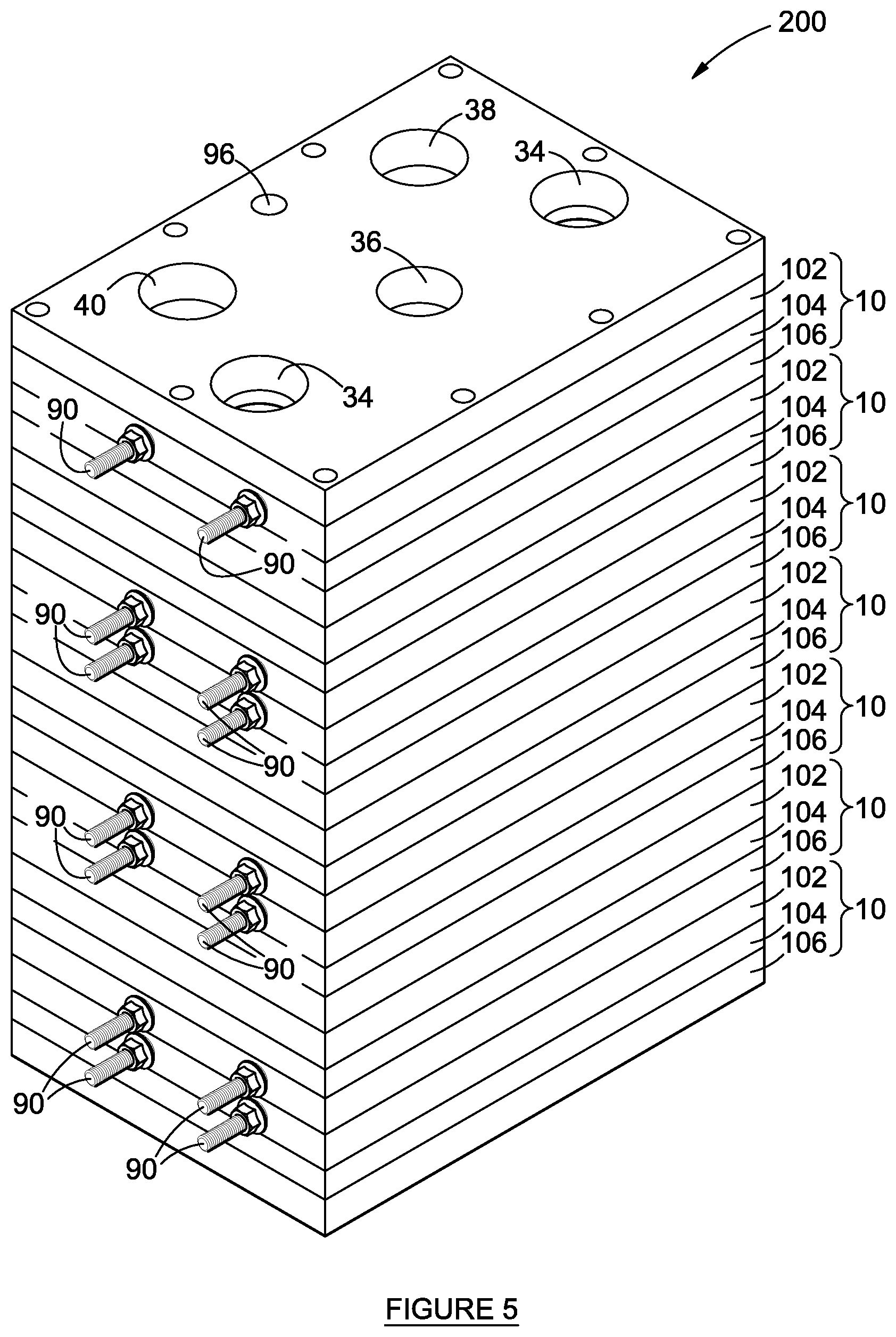 Patent US12157948 Figure 5 – Electrodes for divergent electrolytic flow-through apparatuses