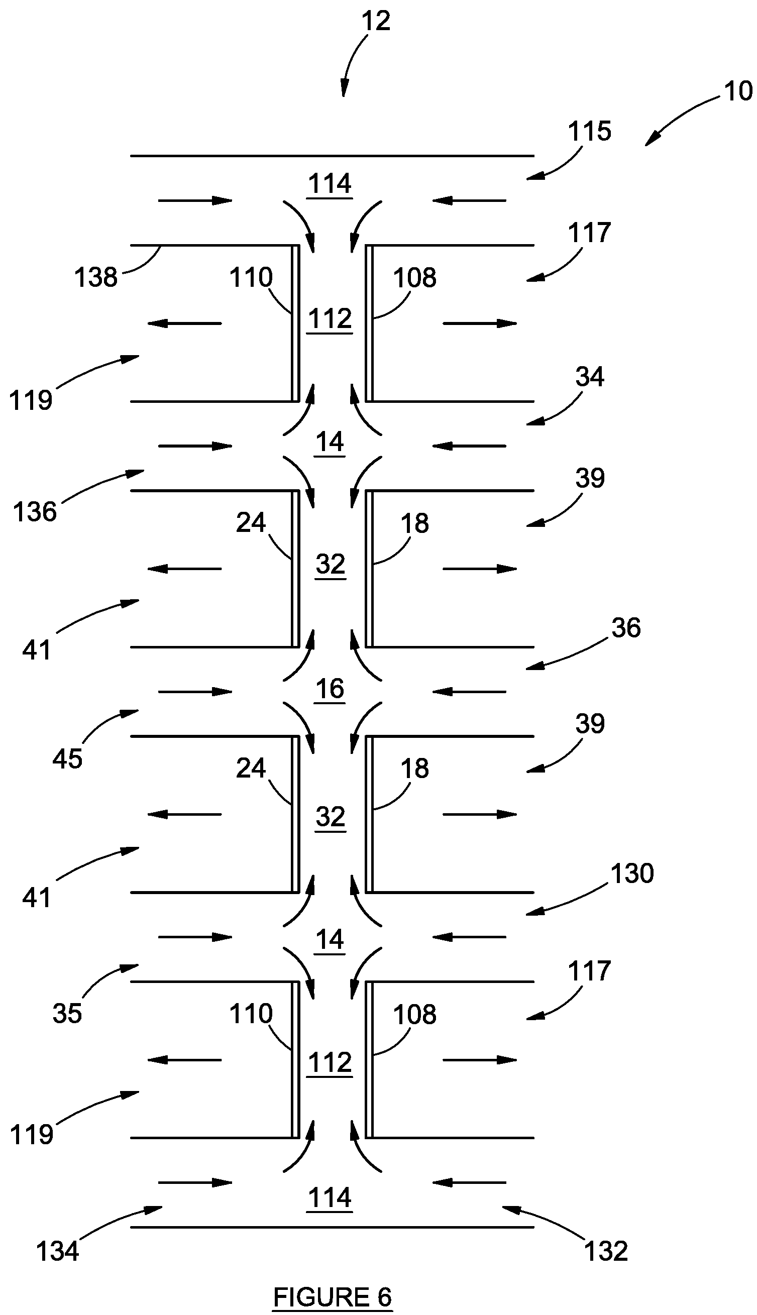 Patent US12157948 Figure 6 – Electrodes for divergent electrolytic flow-through apparatuses
