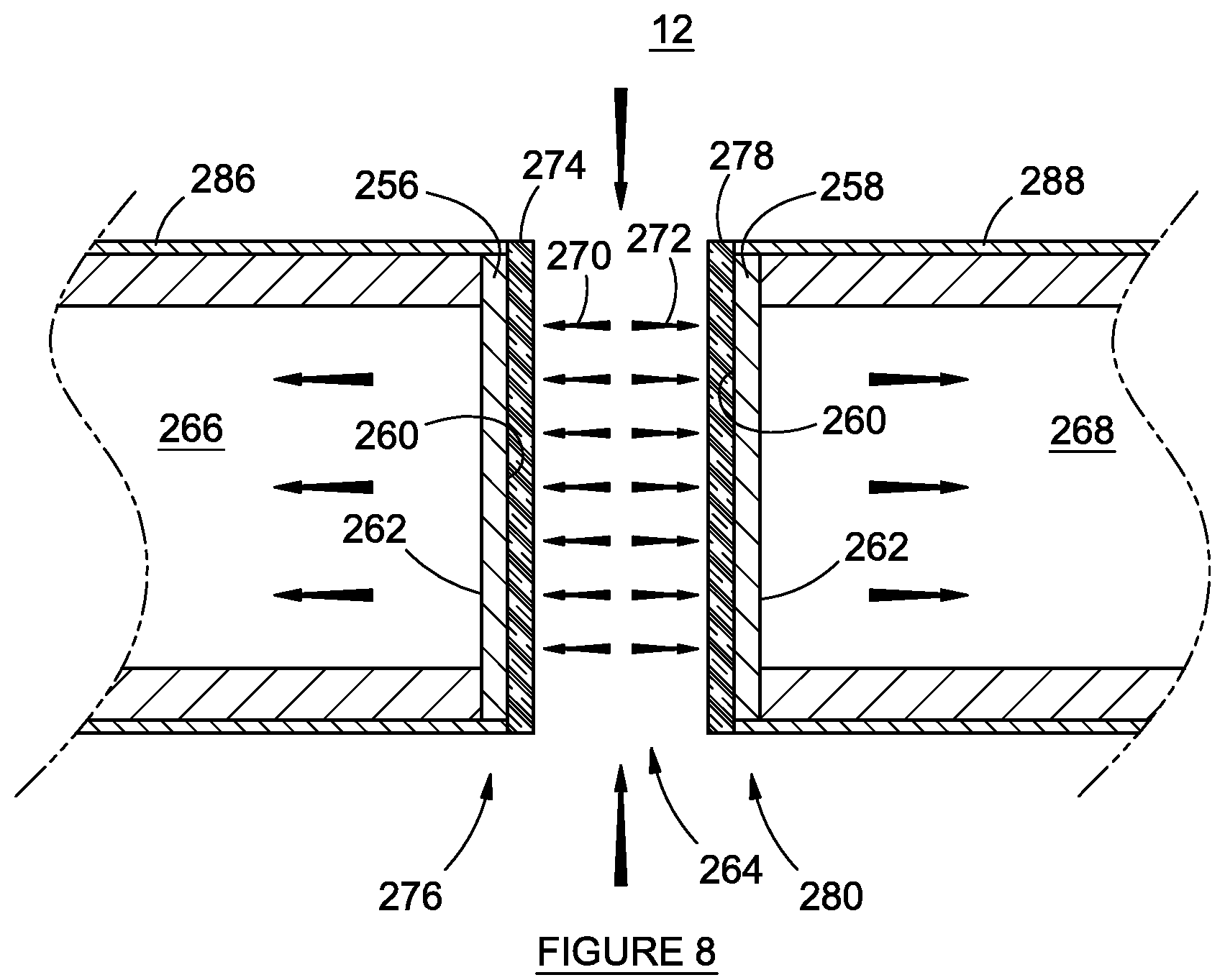 Patent US12157948 Figure 8 – Electrodes for divergent electrolytic flow-through apparatuses