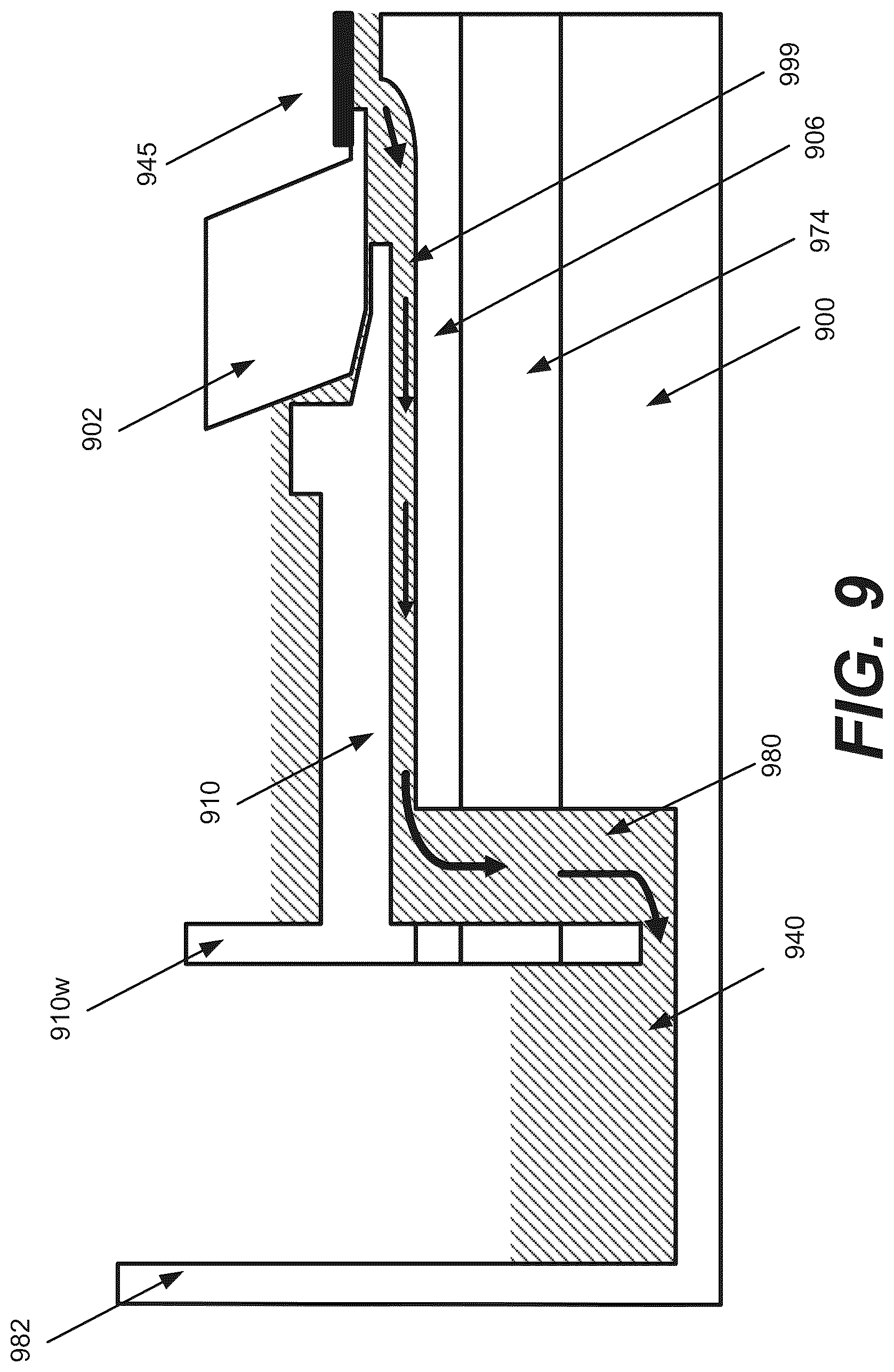 Patent US12157949 Figure 10 – Cross flow conduit for foaming prevention in high convection plating cells