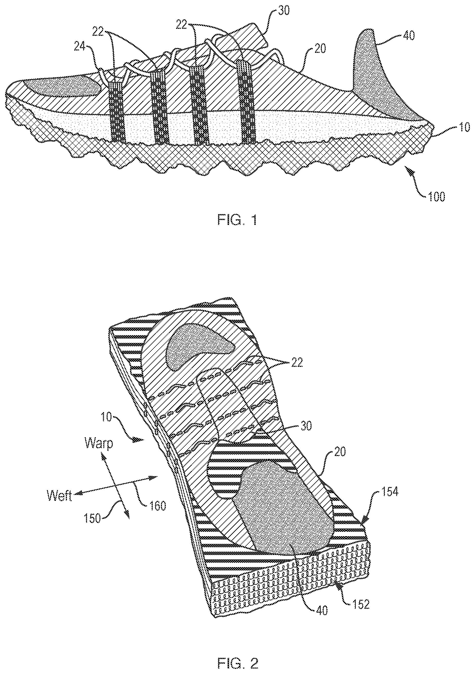 Patent US12157960 Figure 1 – Fully-formed volumetrically woven article