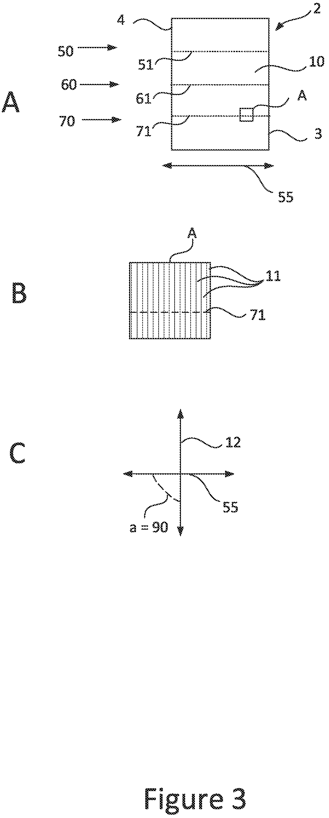 Patent US12157961 Figure 3 – Fabric comprising binding agent threads