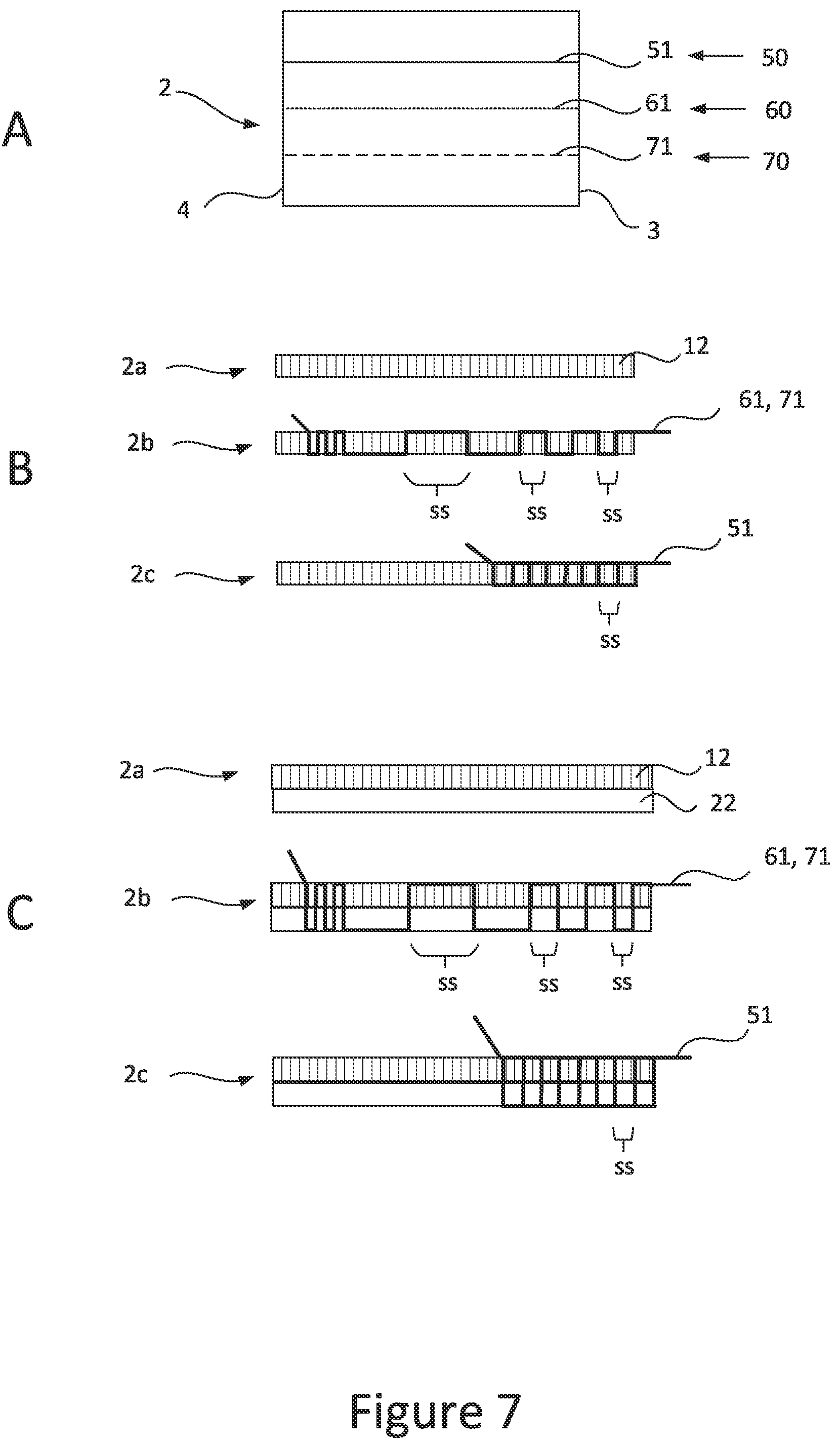 Patent US12157961 Figure 7 – Fabric comprising binding agent threads