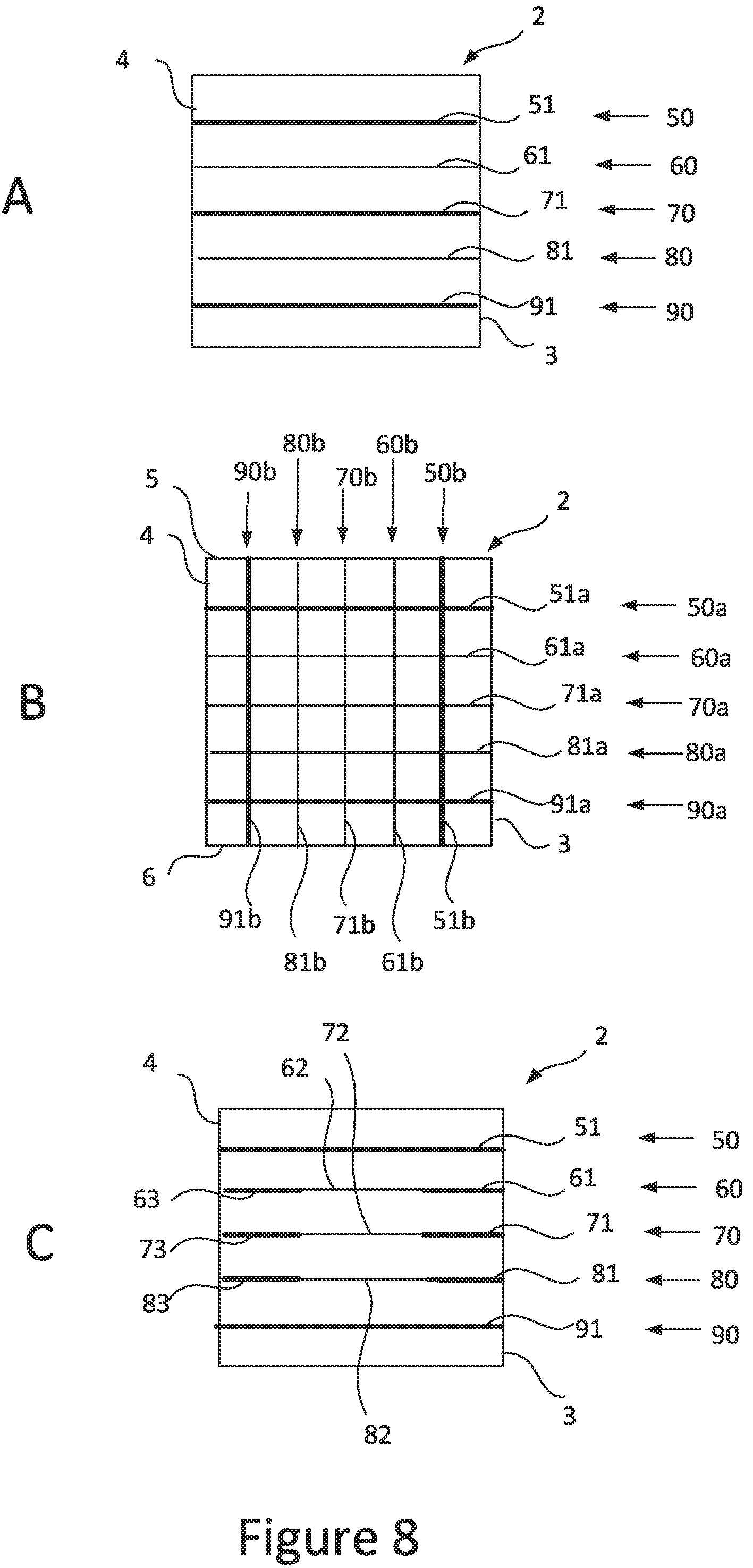 Patent US12157961 Figure 8 – Fabric comprising binding agent threads