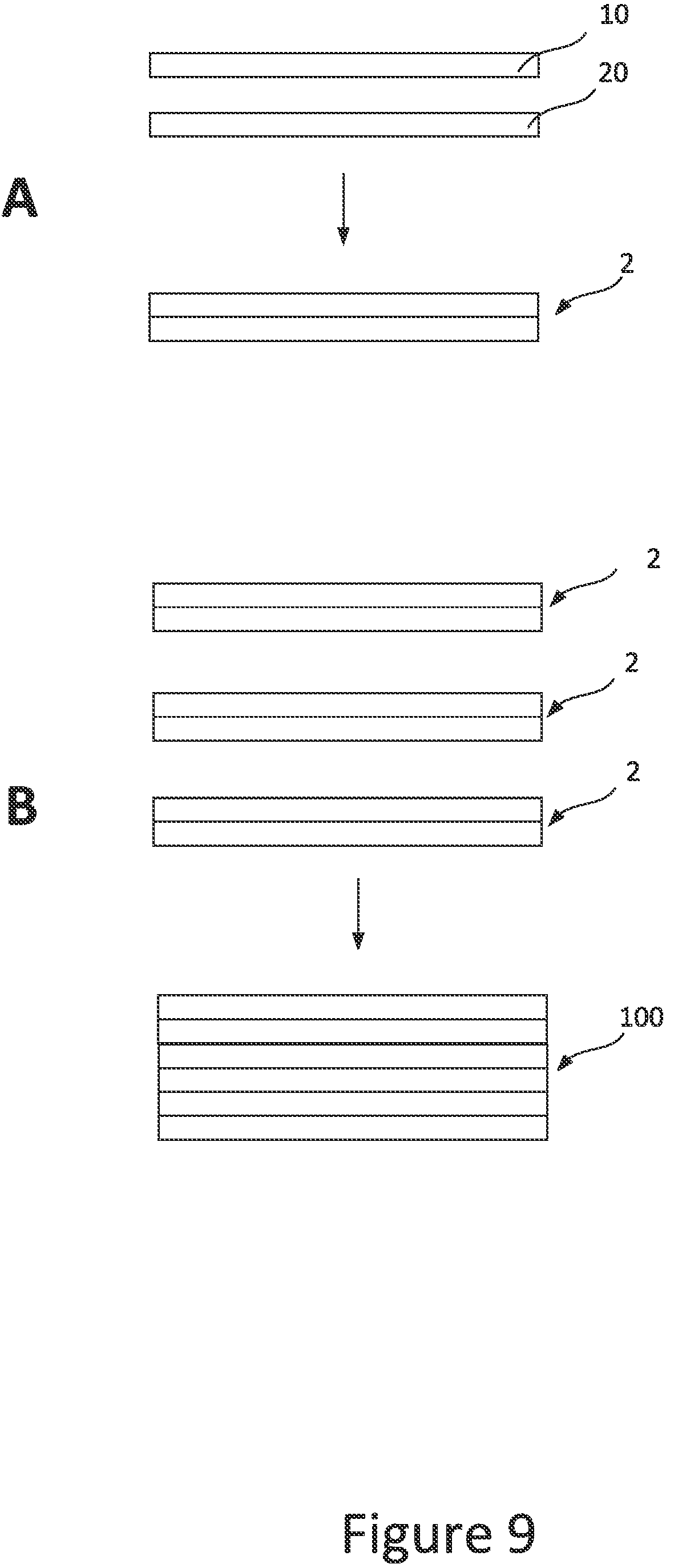 Patent US12157961 Figure 9 – Fabric comprising binding agent threads