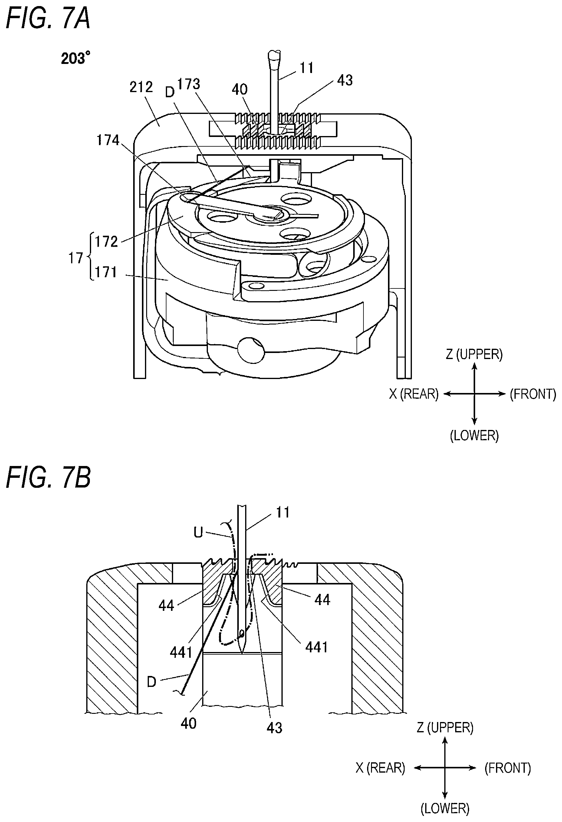 Patent US12157962 Figure 7 – Sewing machine