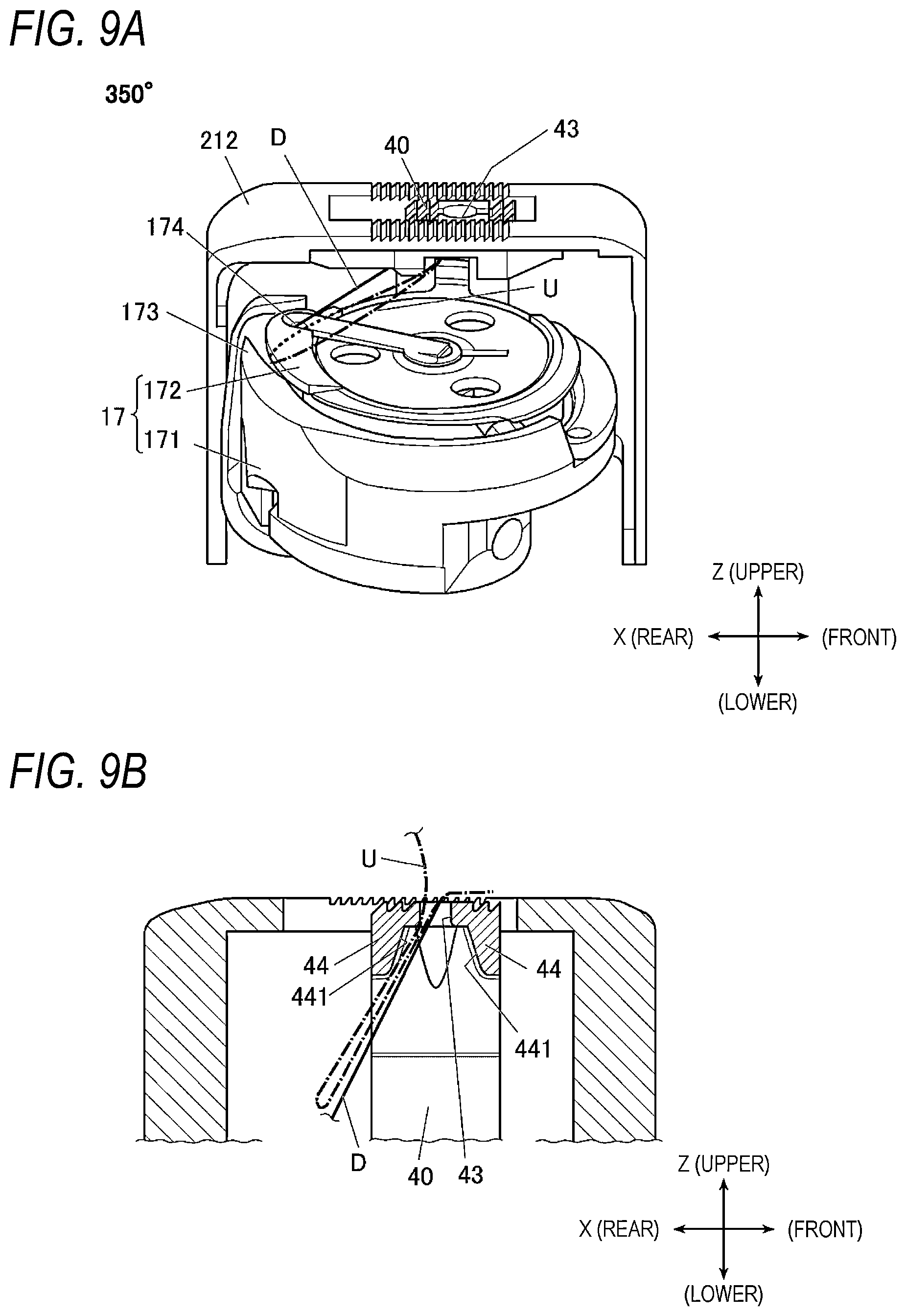 Patent US12157962 Figure 9 – Sewing machine