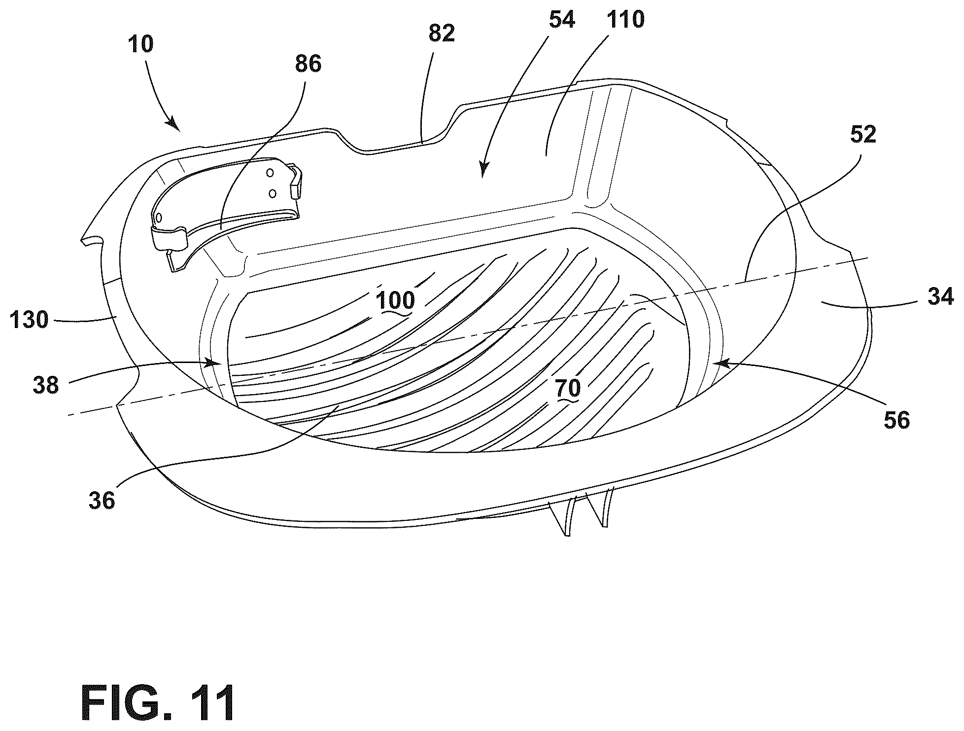 Patent US12157964 Figure 11 – Detachable pretreat sink for laundry appliance having an operable washboard