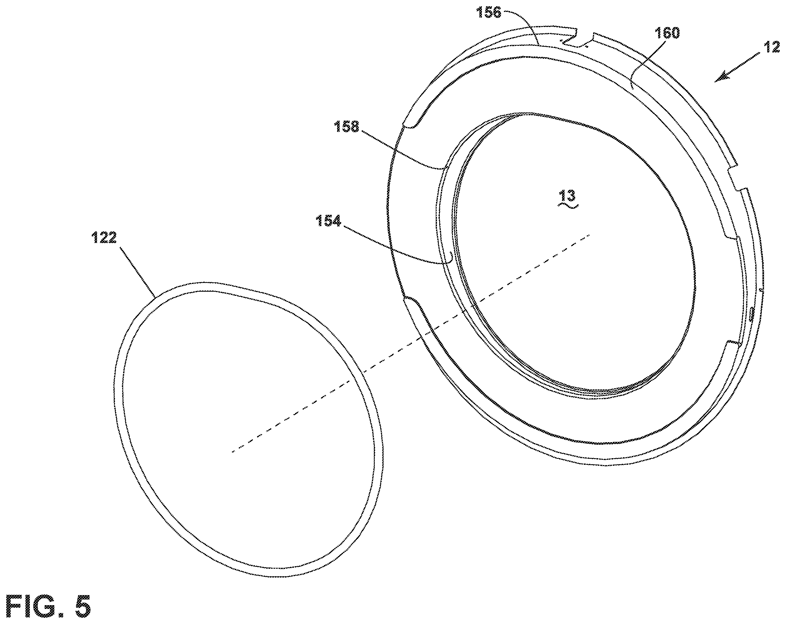 Patent US12157965 Figure 5 – Combination washer/dryer with a double-seal closure arrangement