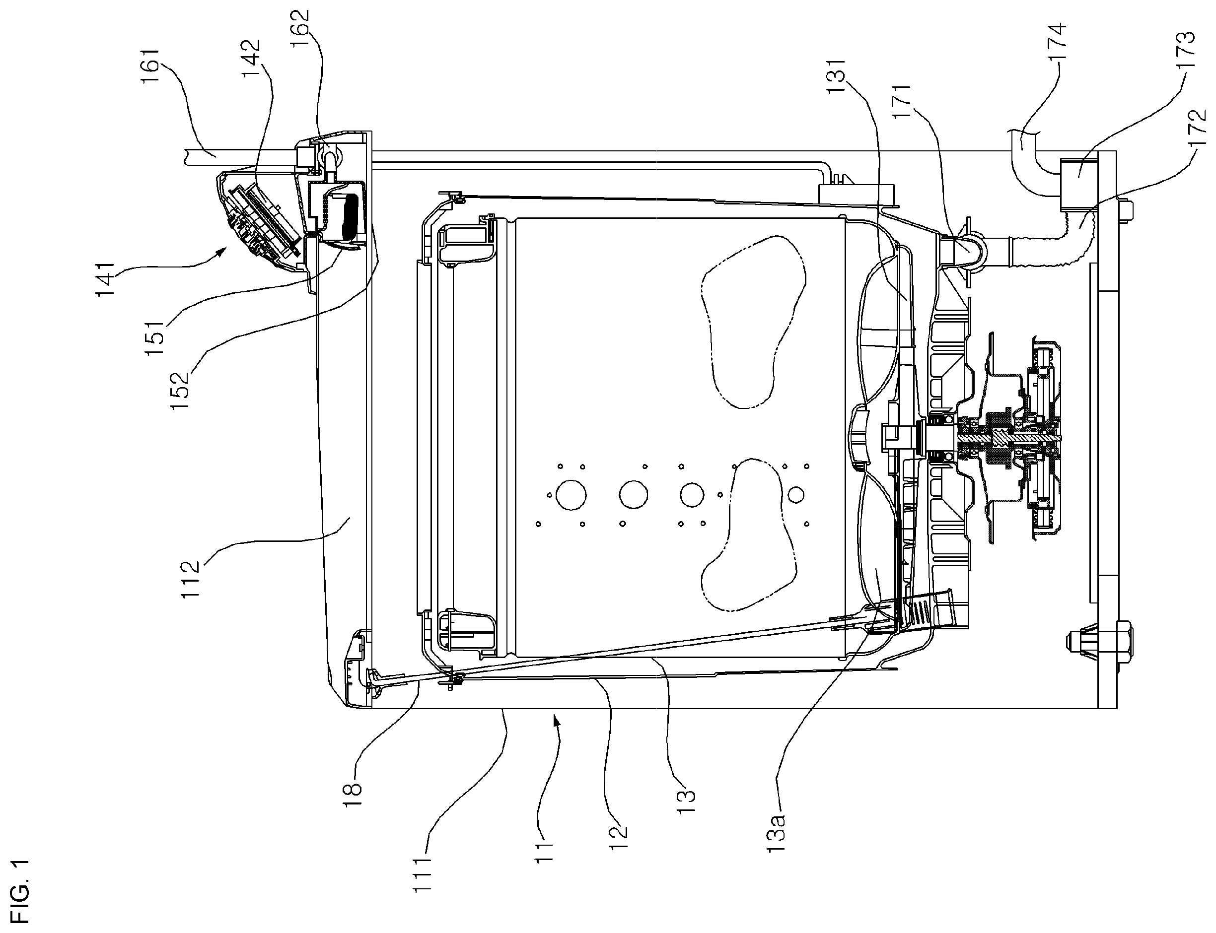 Patent US12157966 Figure 1 – Washing machine and control method thereof