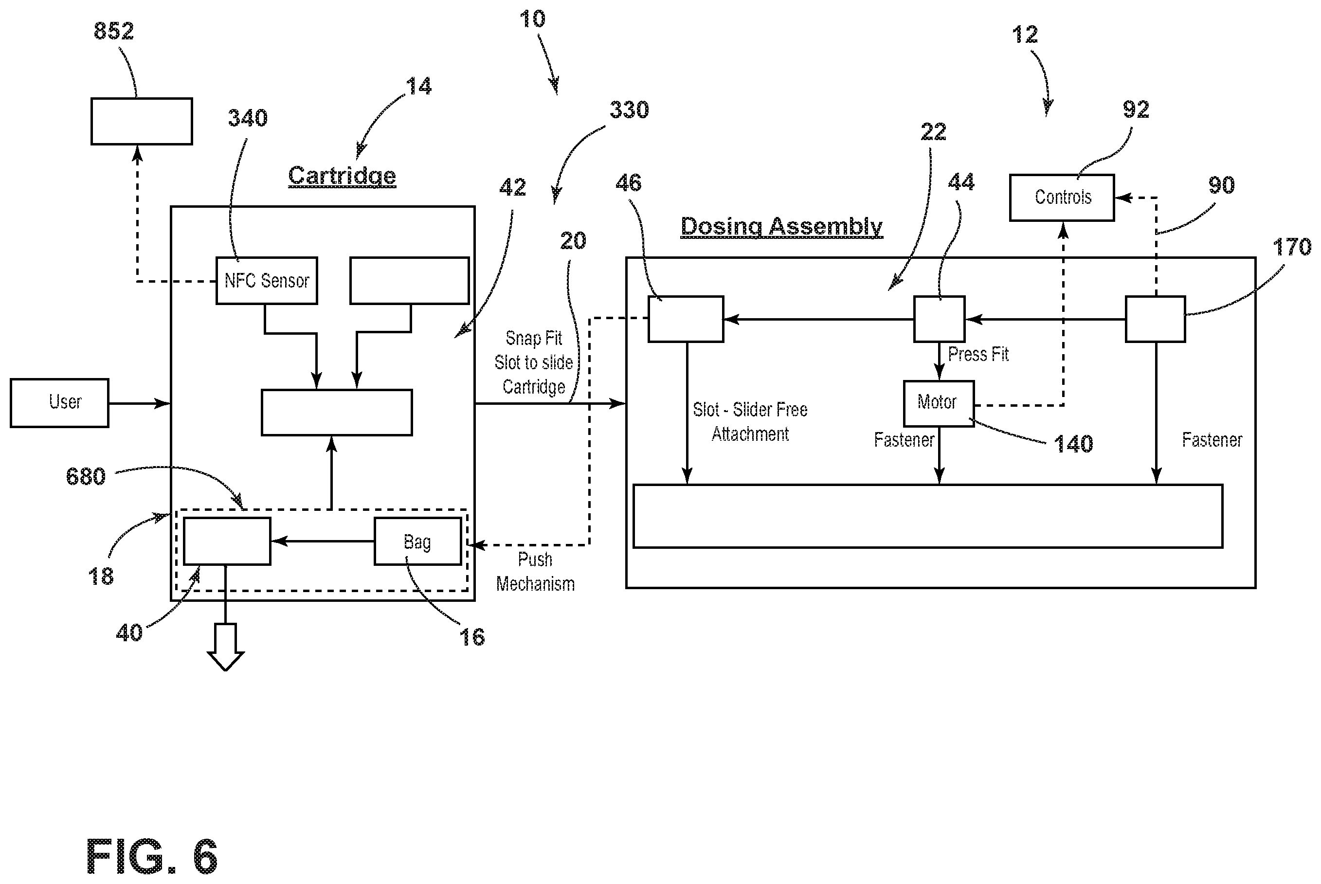 Patent US12157967 Figure 5 – Chemistry dispensing system for a laundry appliance having removable chemistry cartridges