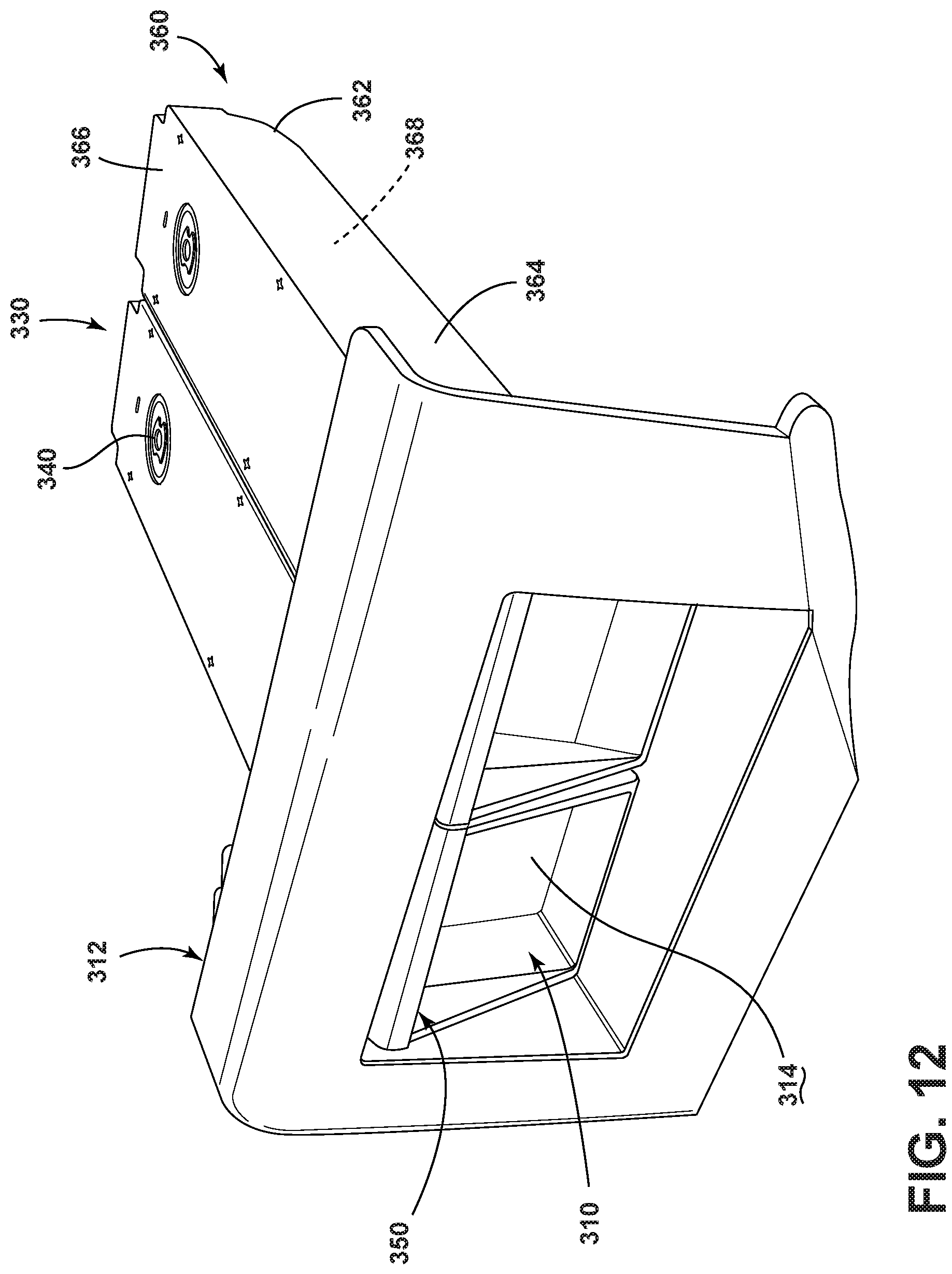 Patent US12157967 Figure 10 – Chemistry dispensing system for a laundry appliance having removable chemistry cartridges
