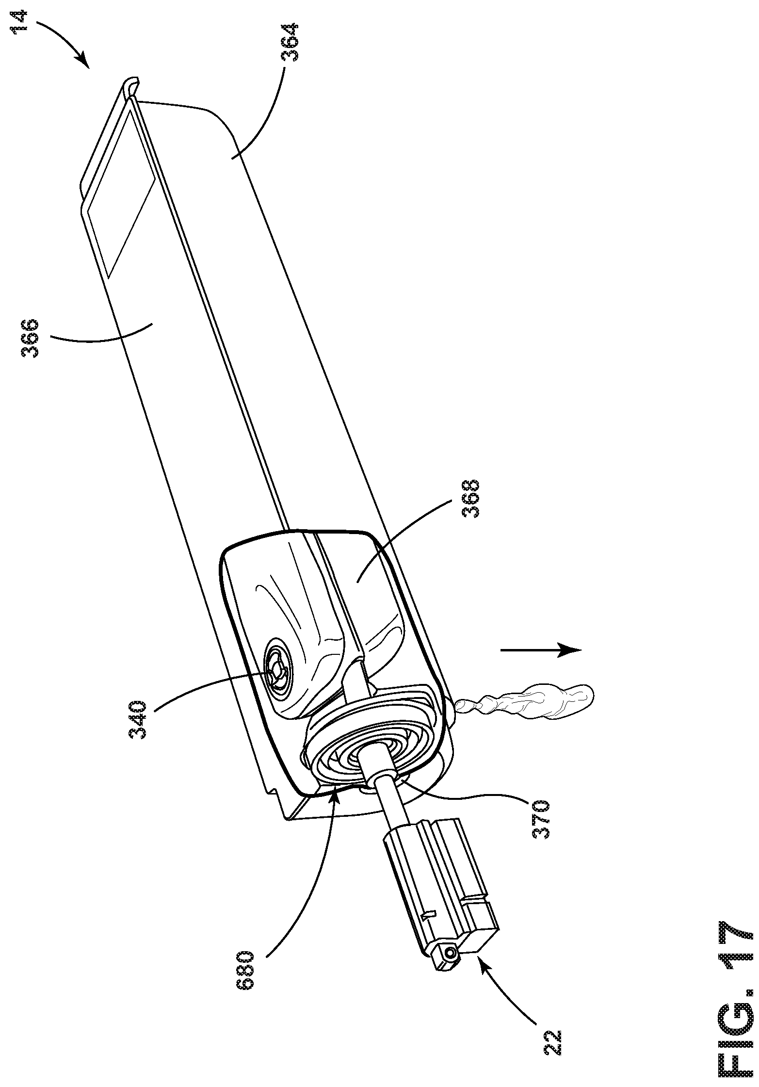Patent US12157967 Figure 14 – Chemistry dispensing system for a laundry appliance having removable chemistry cartridges