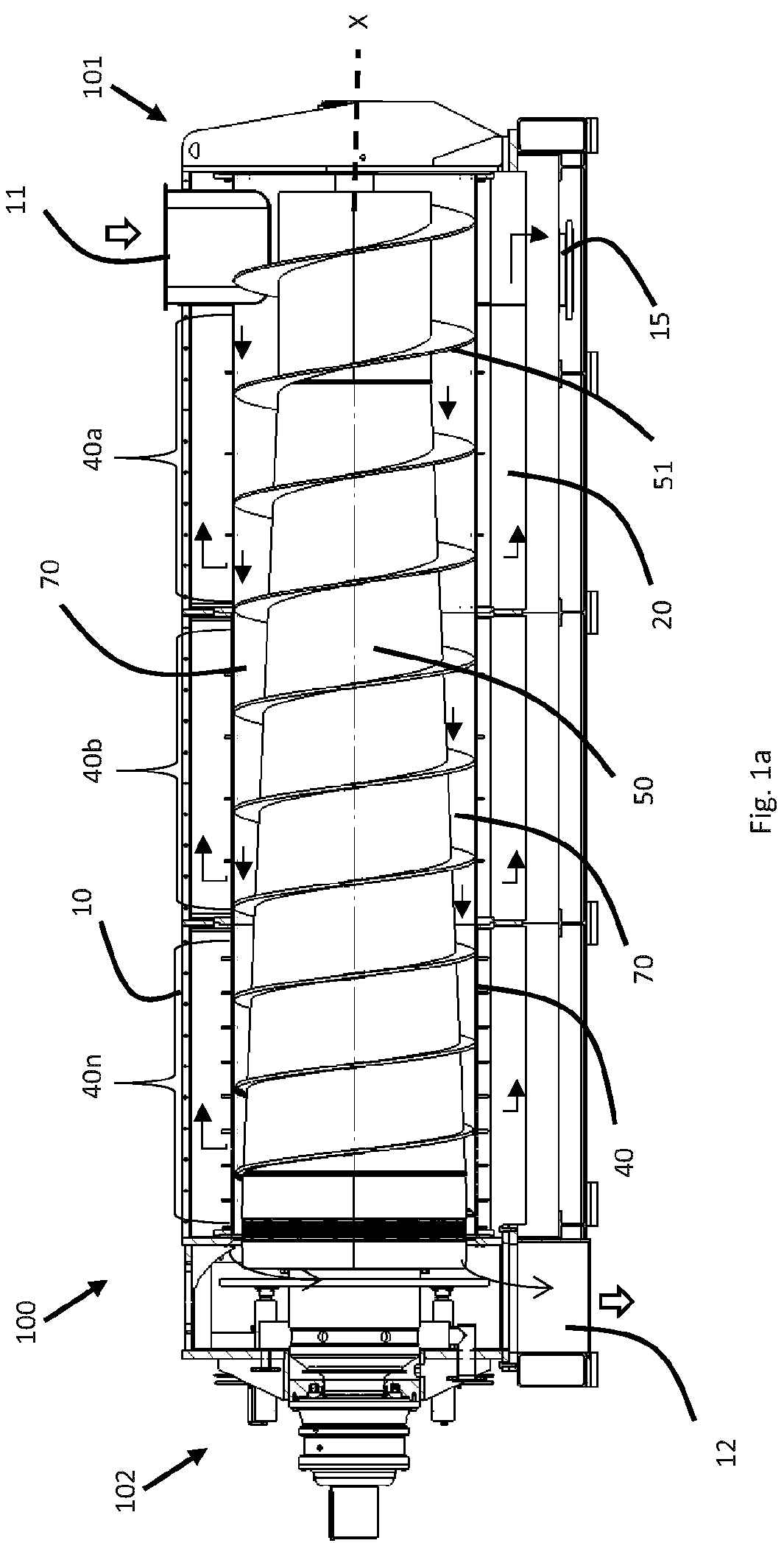 Patent US12157973 Figure 1 – Apparatus and method for processing a suspension comprising organic material and liquid