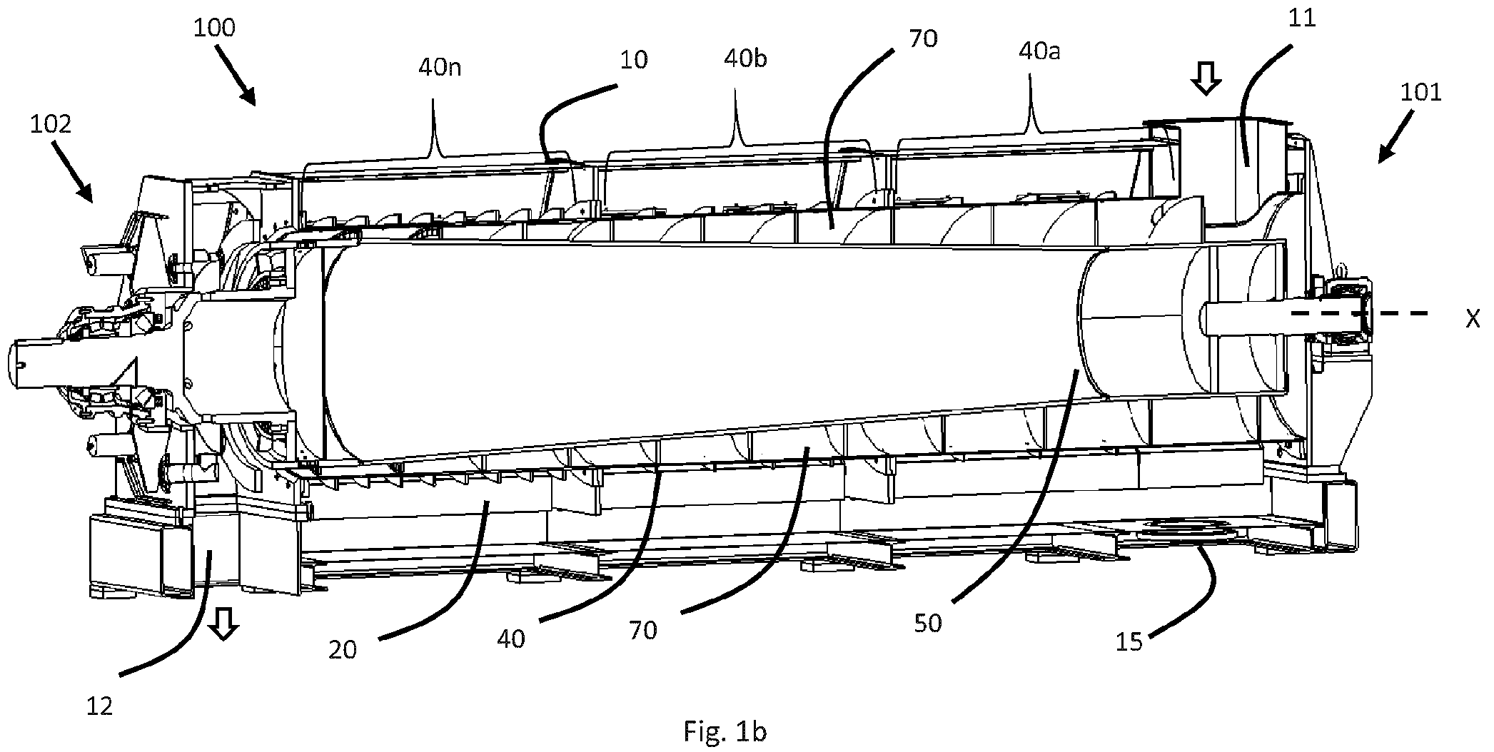 Patent US12157973 Figure 2 – Apparatus and method for processing a suspension comprising organic material and liquid