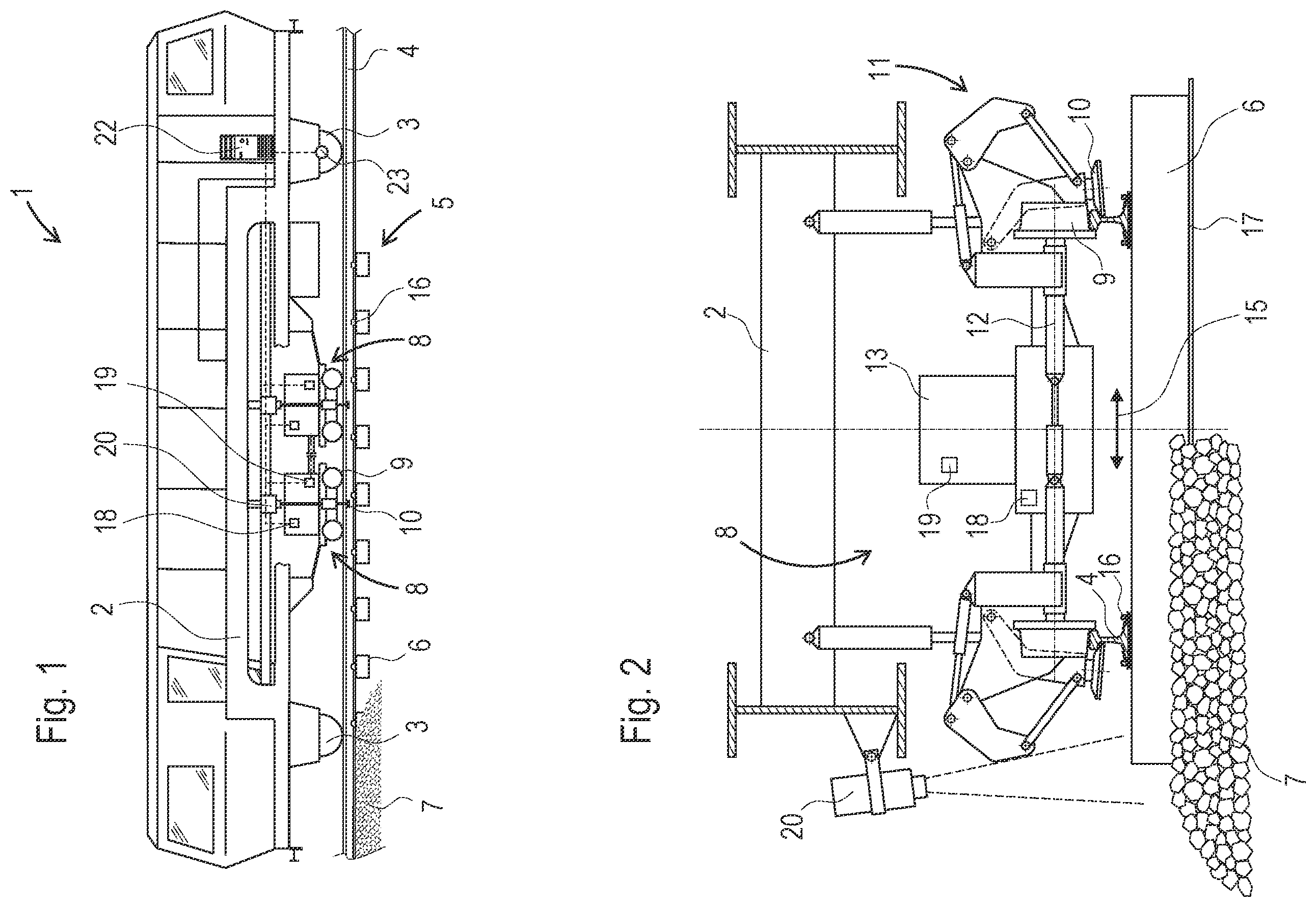 Patent US12157978 Figure 1 – Method and device for stabilizing a track