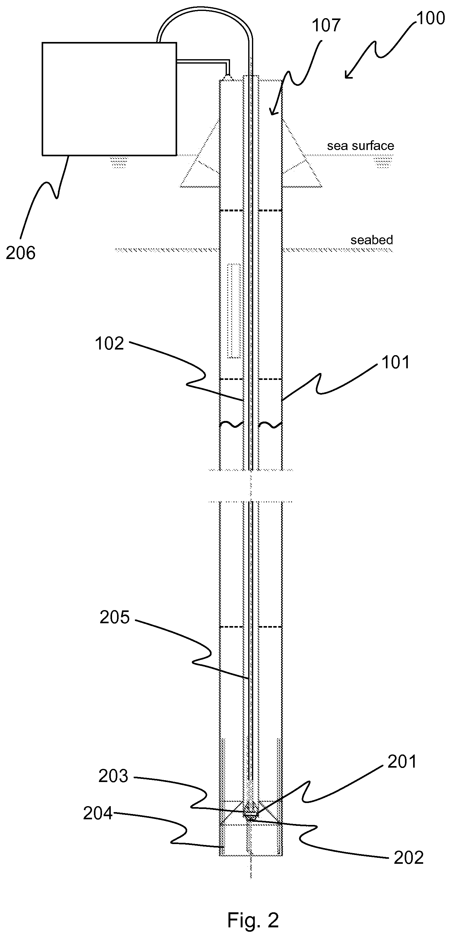 Patent US12157983 Figure 2 – Pile and method for installing a pile