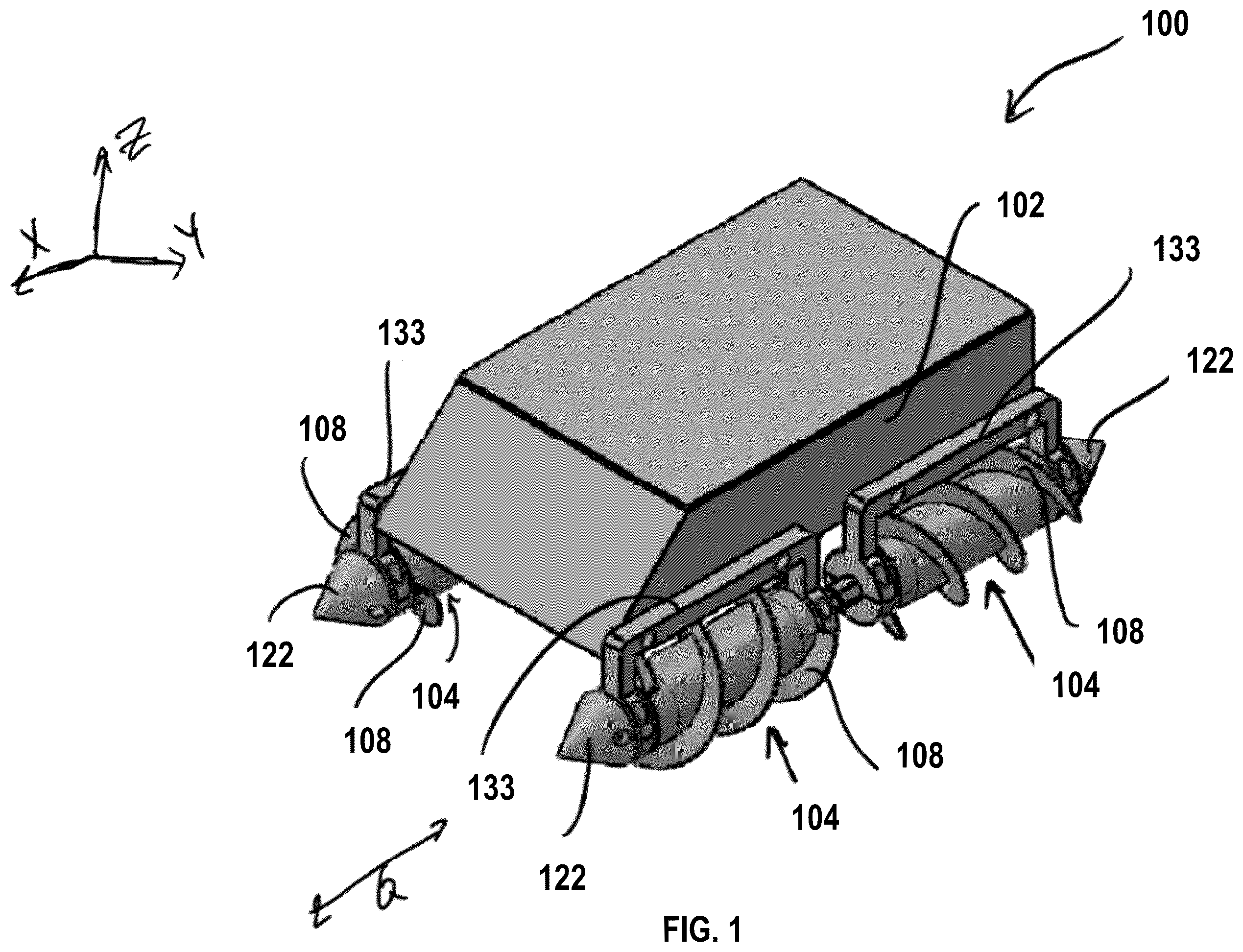 Patent US12157984 Figure 1 – Systems and methods for a multi-modal screw propelled excavation