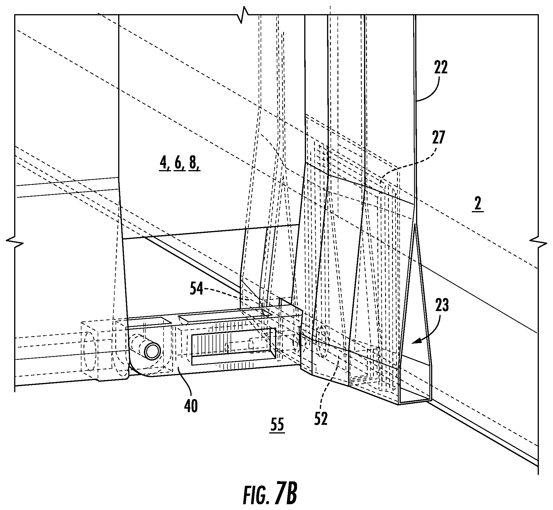 Patent US12157998 Figure 9 – Space divider system for indoor facilities