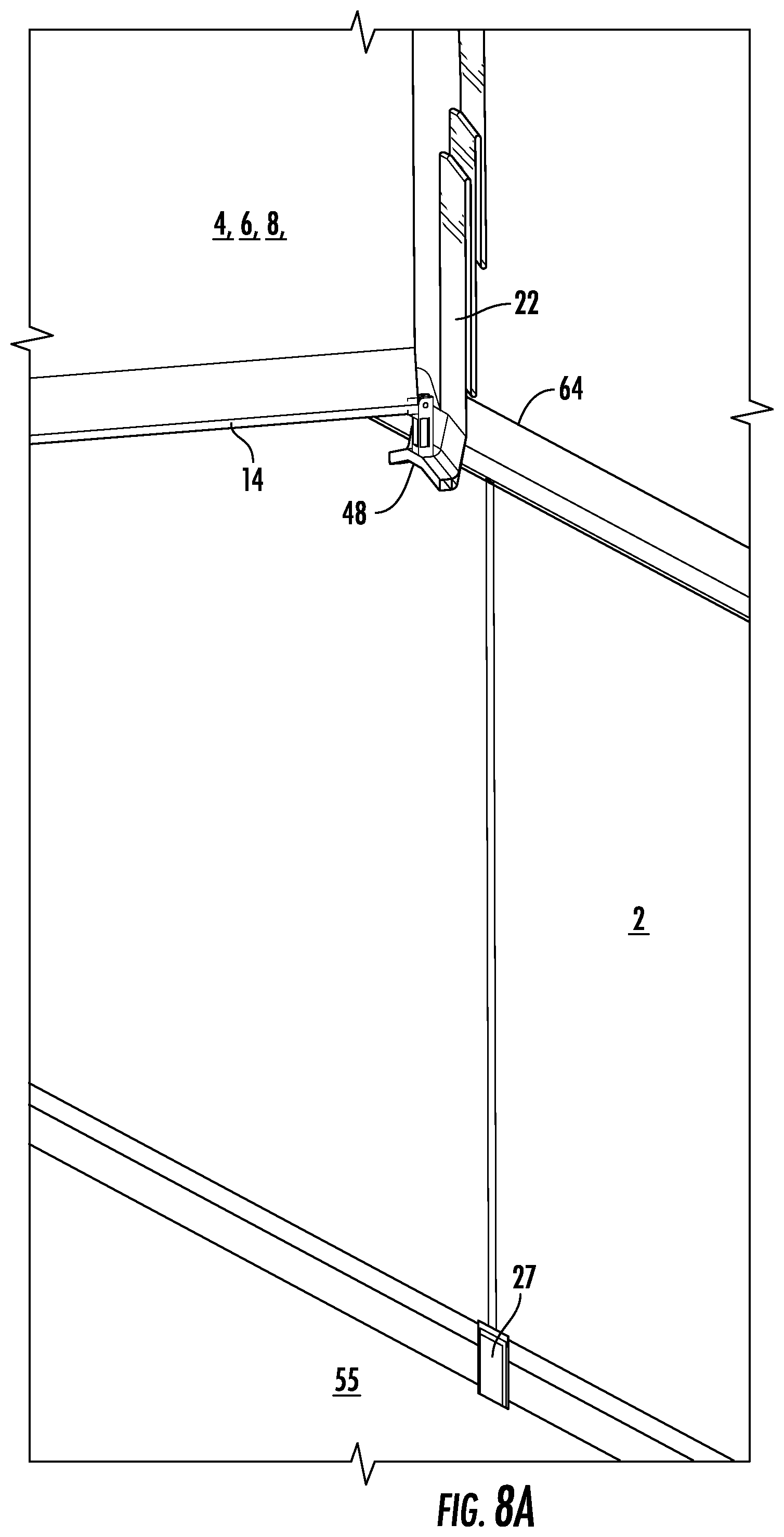 Patent US12157998 Figure 11 – Space divider system for indoor facilities