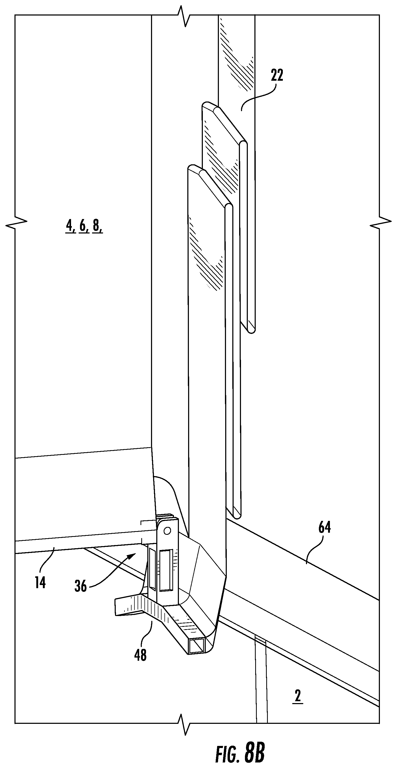 Patent US12157998 Figure 12 – Space divider system for indoor facilities